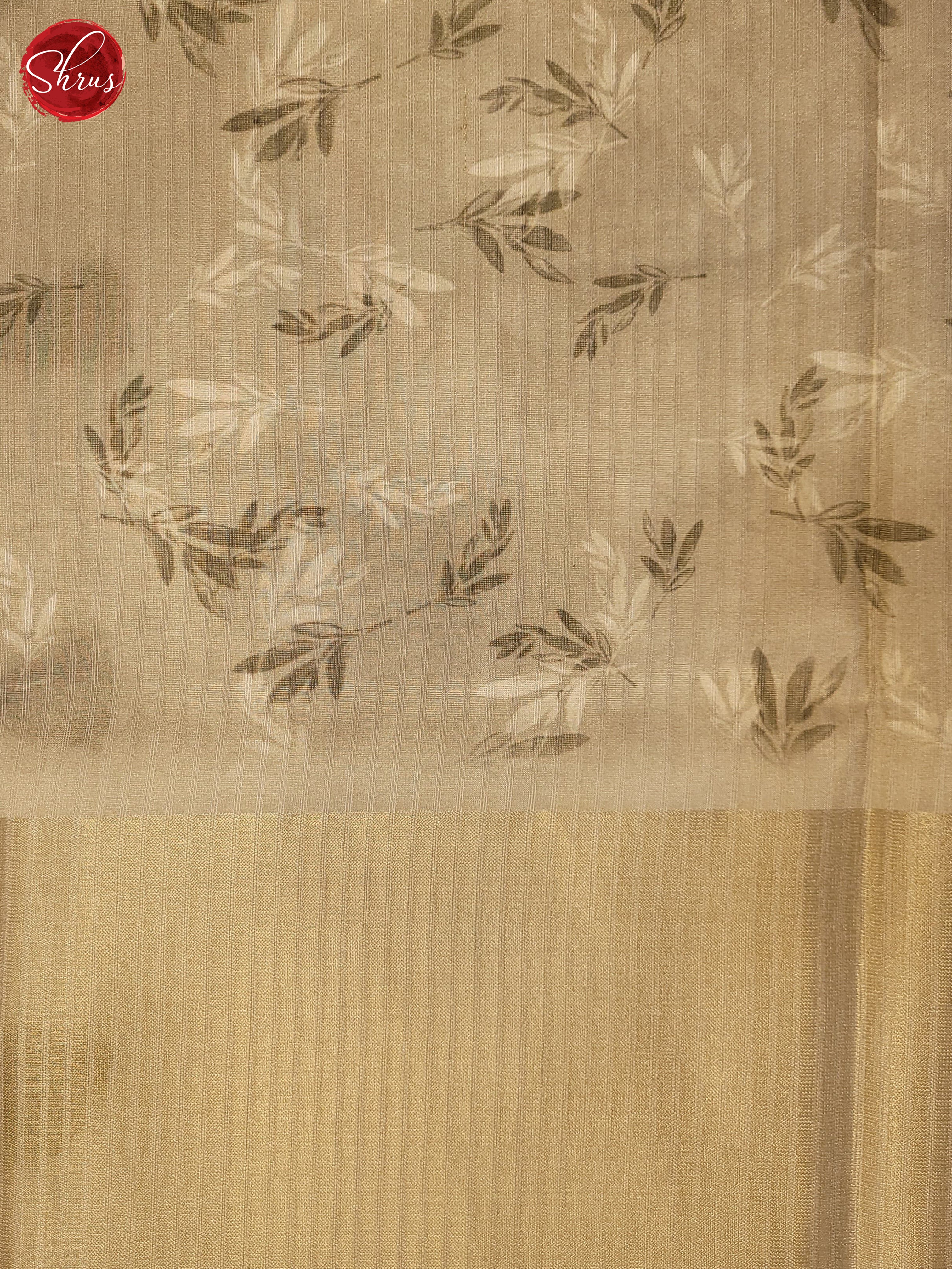 Beige - Semi Tissue Saree - Shop on ShrusEternity.com