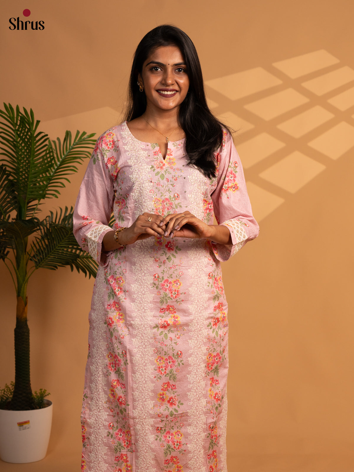 Brown & Cream - Readymade Kurti - Shop on ShrusEternity.com