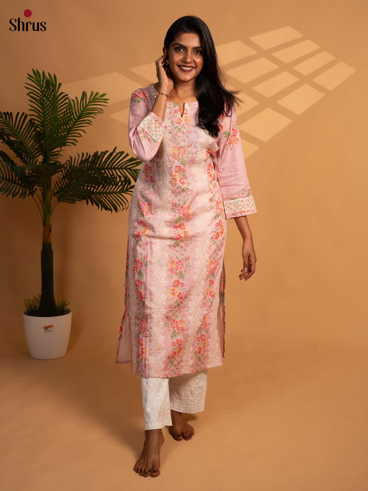Brown & Cream - Readymade Kurti - Shop on ShrusEternity.com