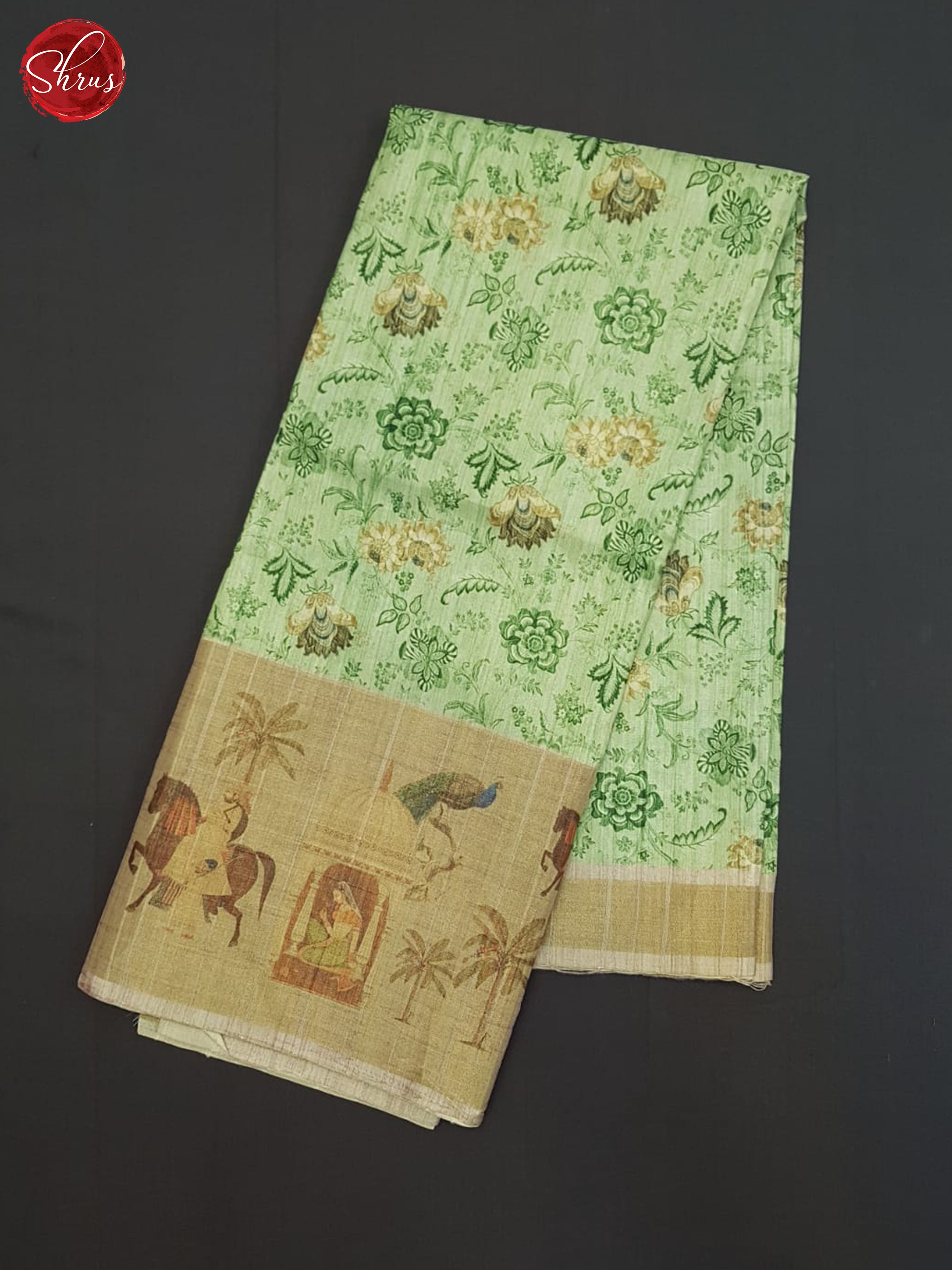 Green And Onion Pink-semi tussar saree - Shop on ShrusEternity.com