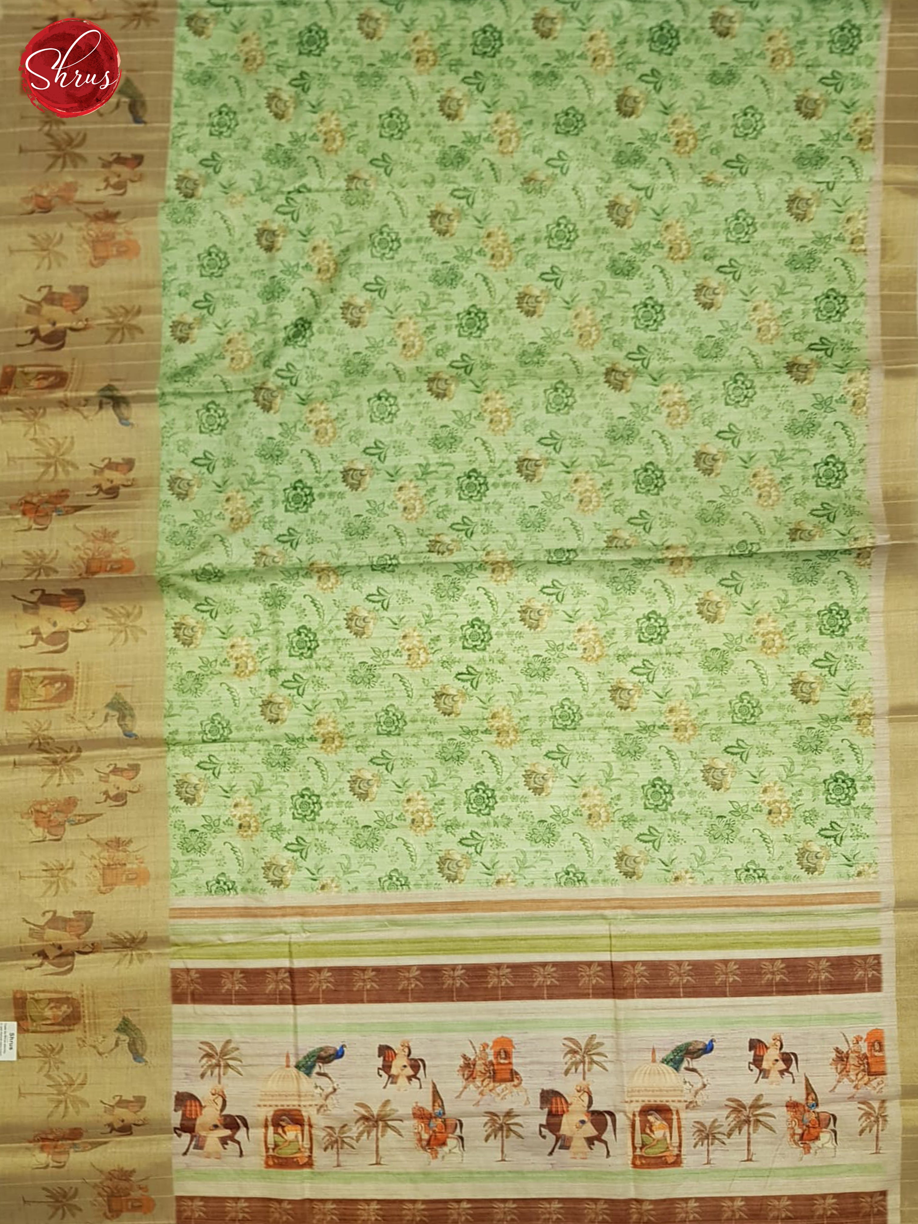 Green And Onion Pink-semi tussar saree - Shop on ShrusEternity.com