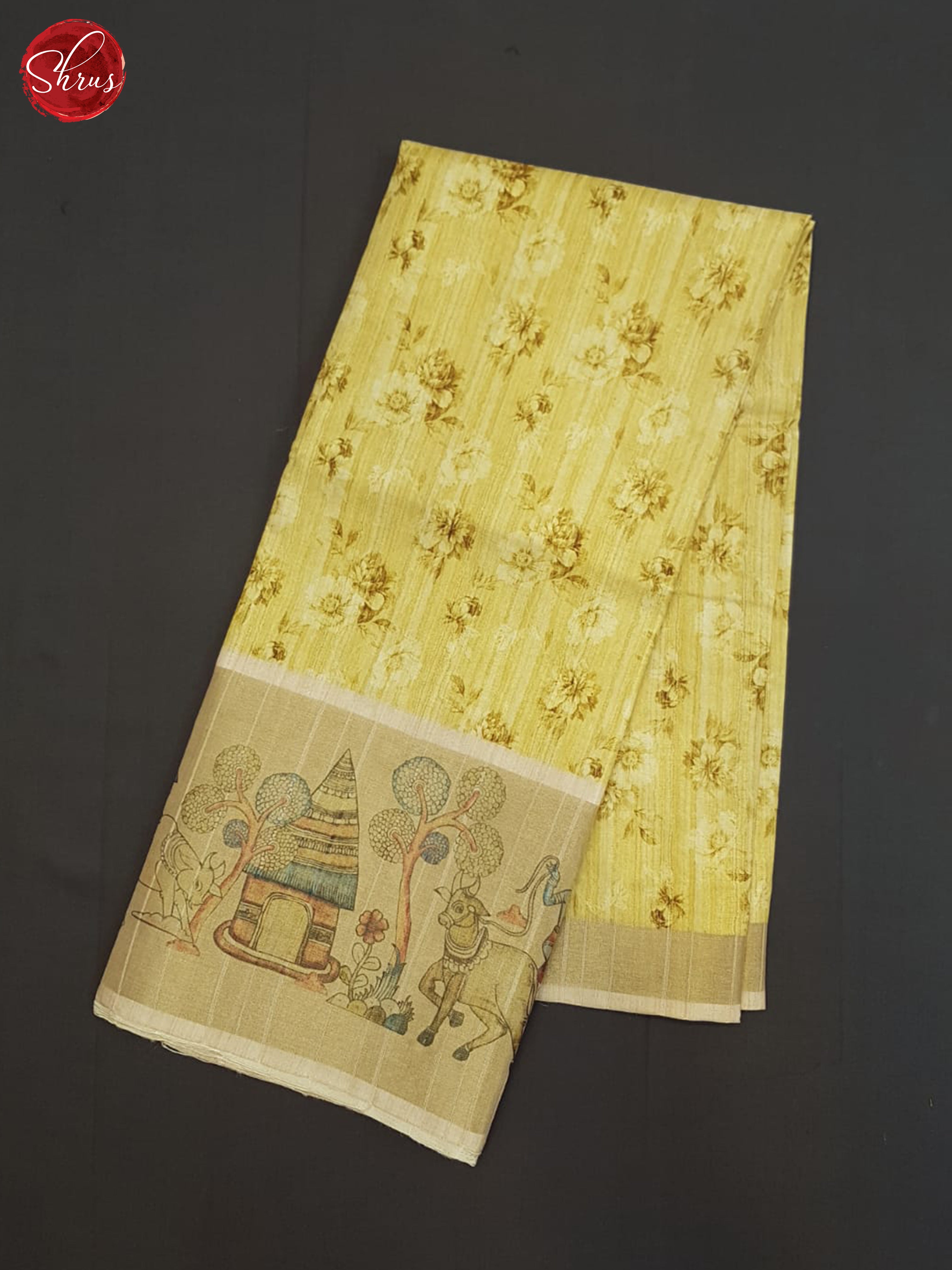 Yellow And Beige-Semi Tussar Saree - Shop on ShrusEternity.com