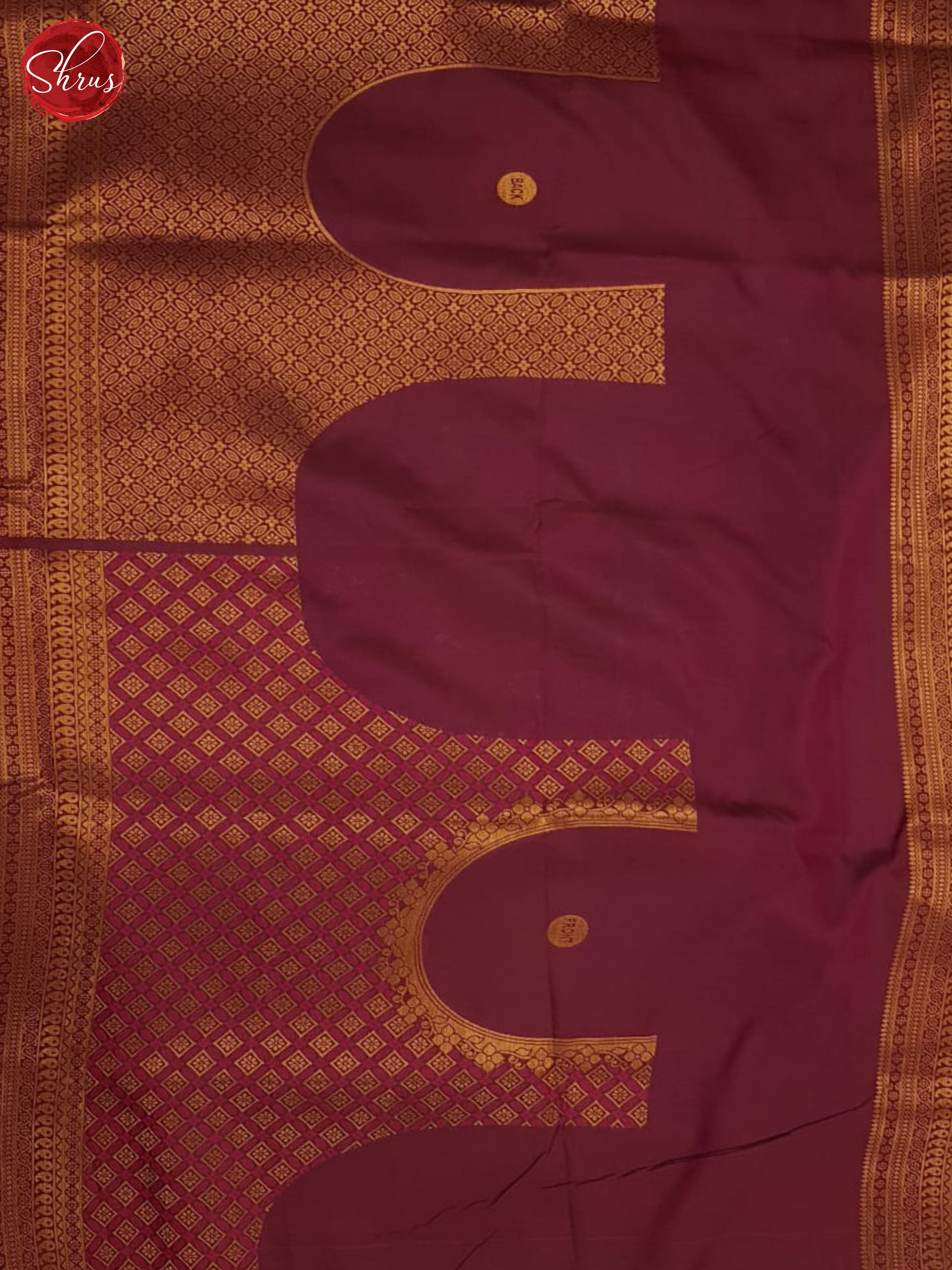 Majenta(Single Tone) - Semi Kanchipuram Saree - Shop on ShrusEternity.com