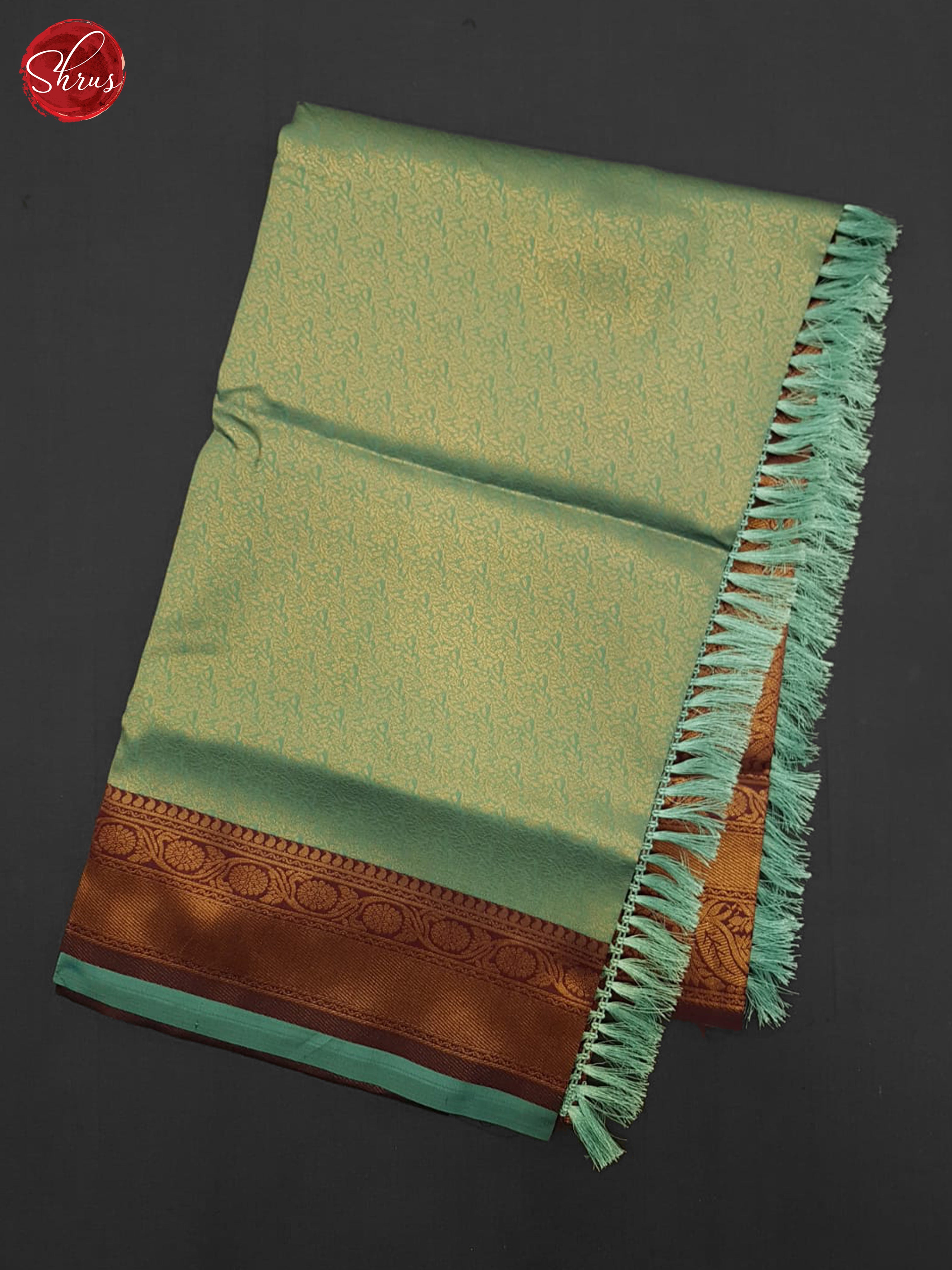 Green and Arakku Maroon- Semi Kanchipuram Saree - Shop on ShrusEternity.com