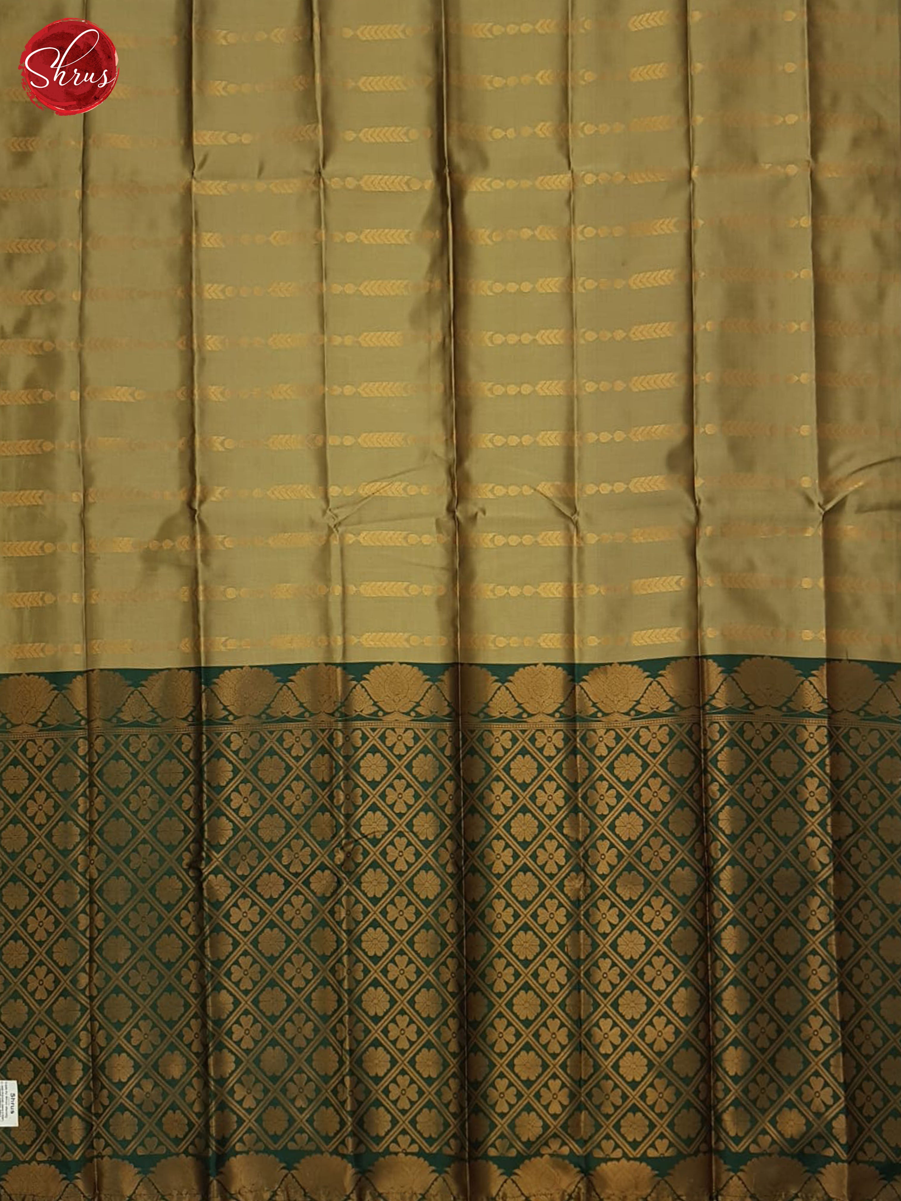 Grey and Green- Semi Softsilk Saree - Shop on ShrusEternity.com