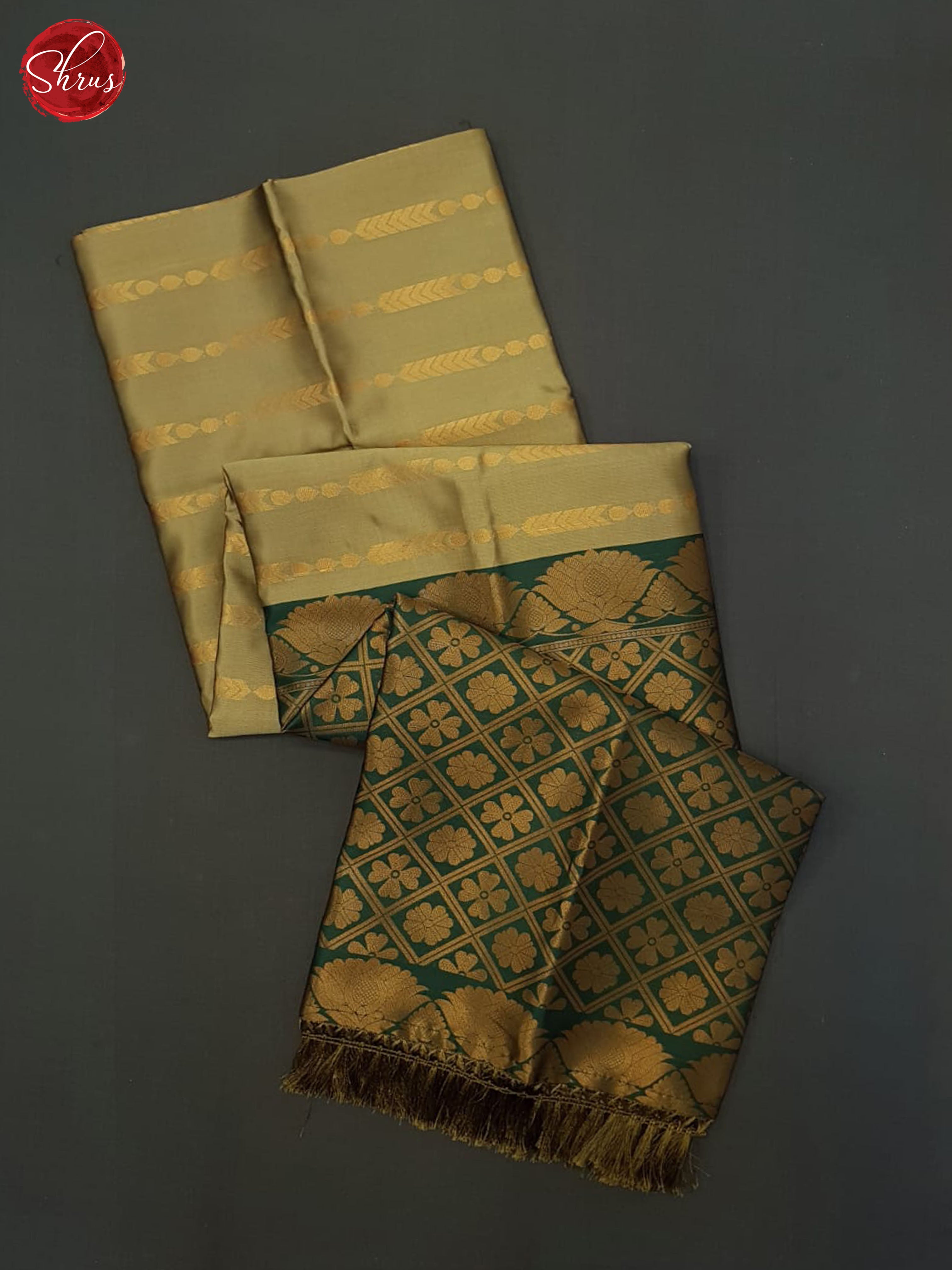 Grey and Green- Semi Softsilk Saree - Shop on ShrusEternity.com