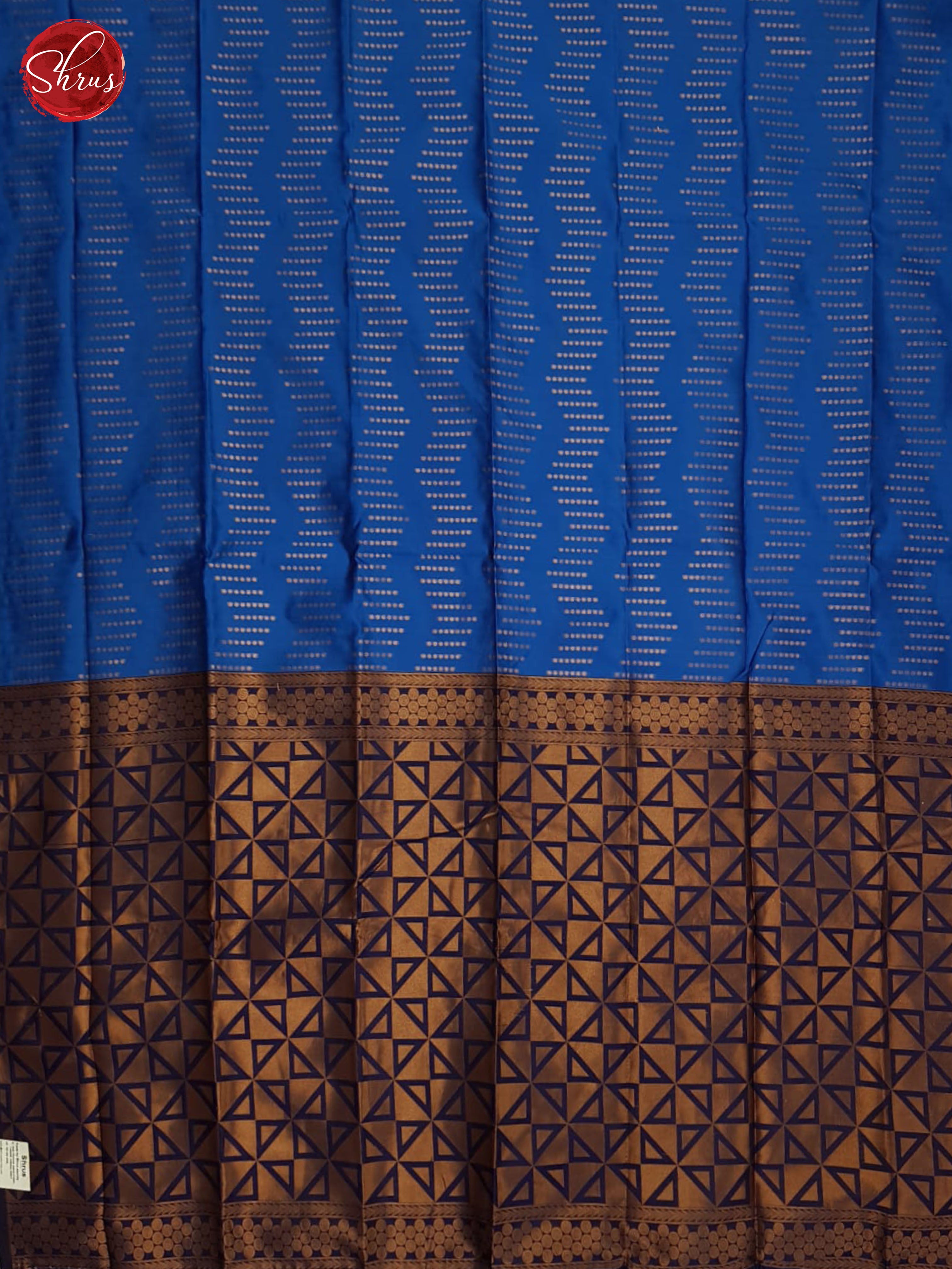 Blue and Dark blue-Semi softsilk saree - Shop on ShrusEternity.com