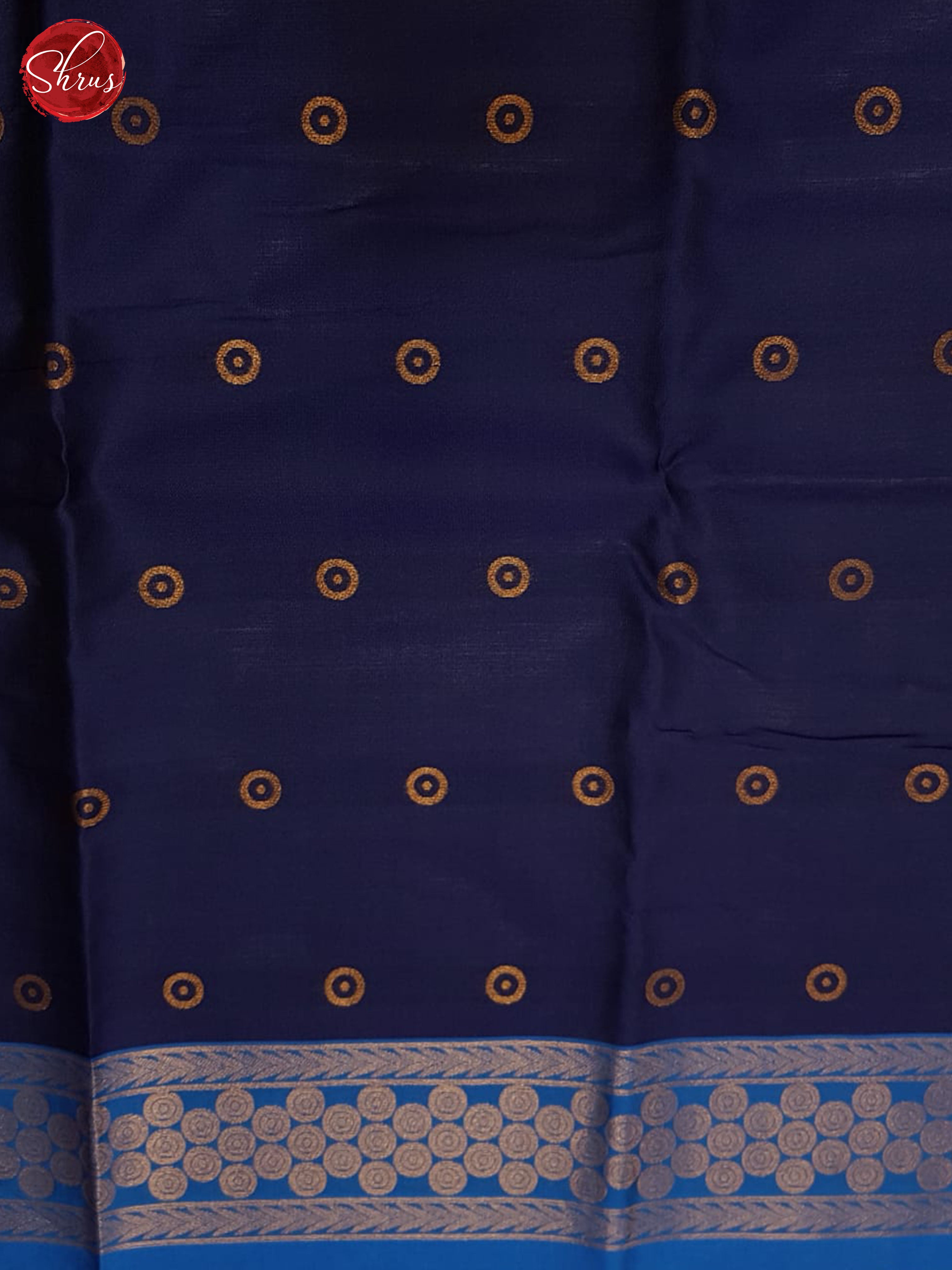 Blue and Dark blue-Semi softsilk saree - Shop on ShrusEternity.com