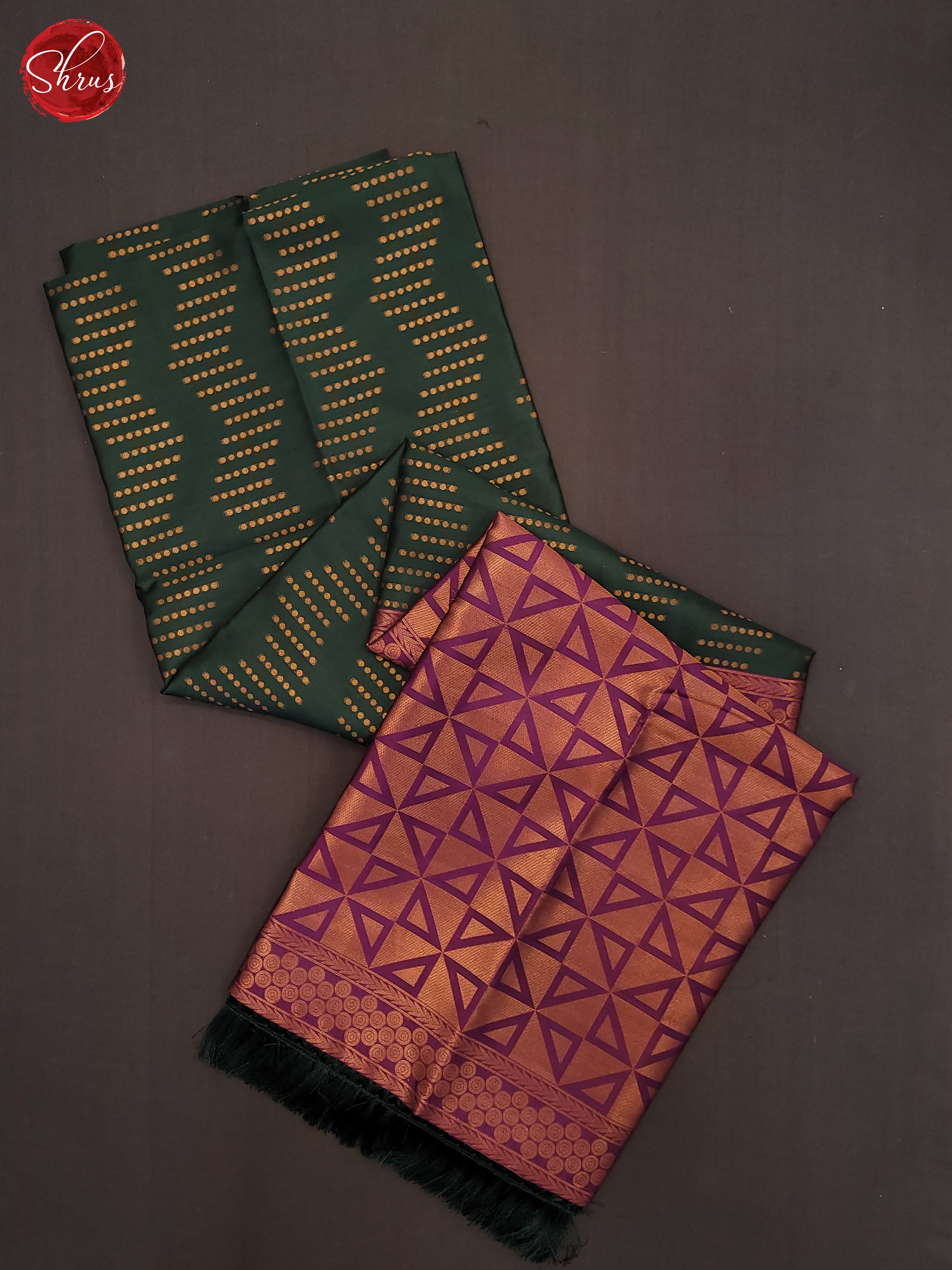 Bottle Green and Vadamali - Semi Soft Silk Saree - Shop on ShrusEternity.com