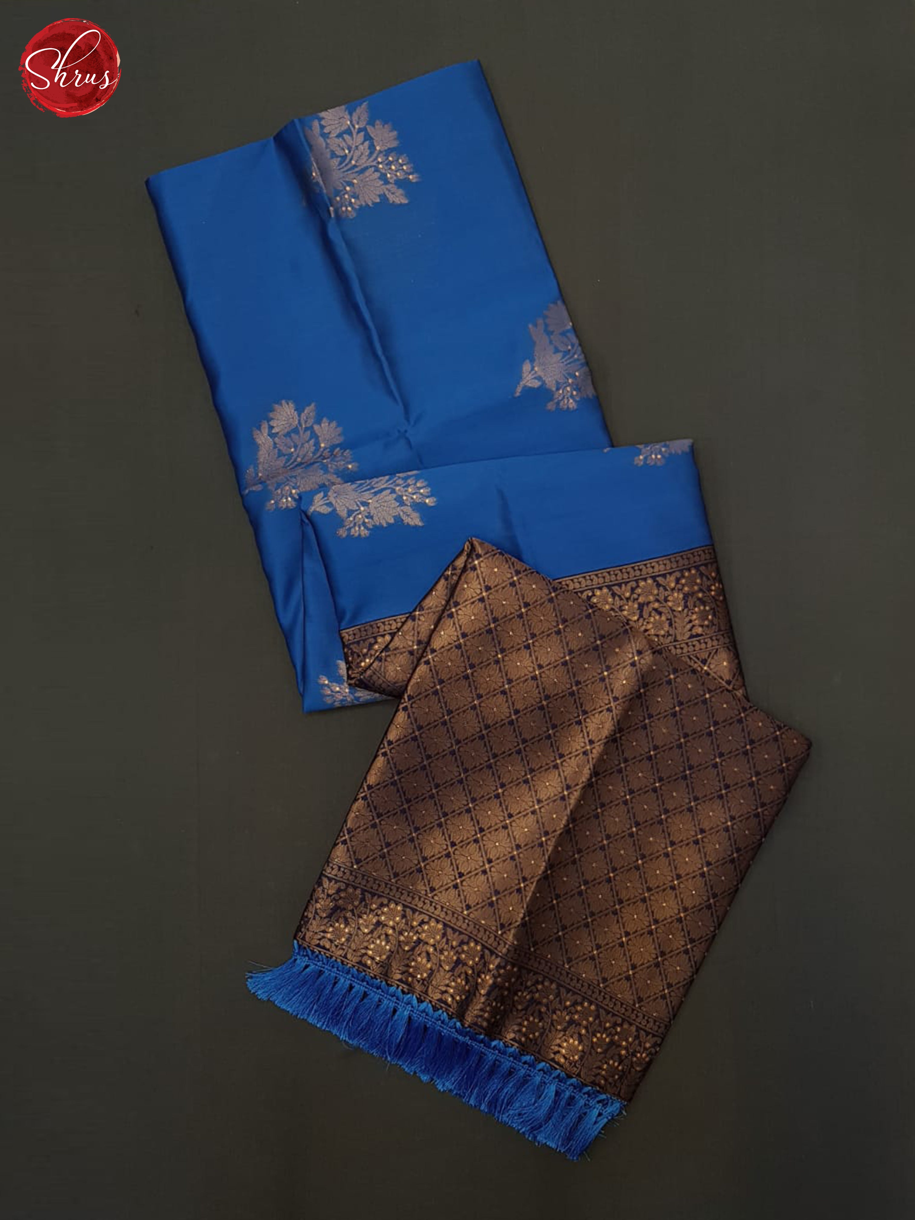 Blue - Semi Softsilk Saree - Shop on ShrusEternity.com