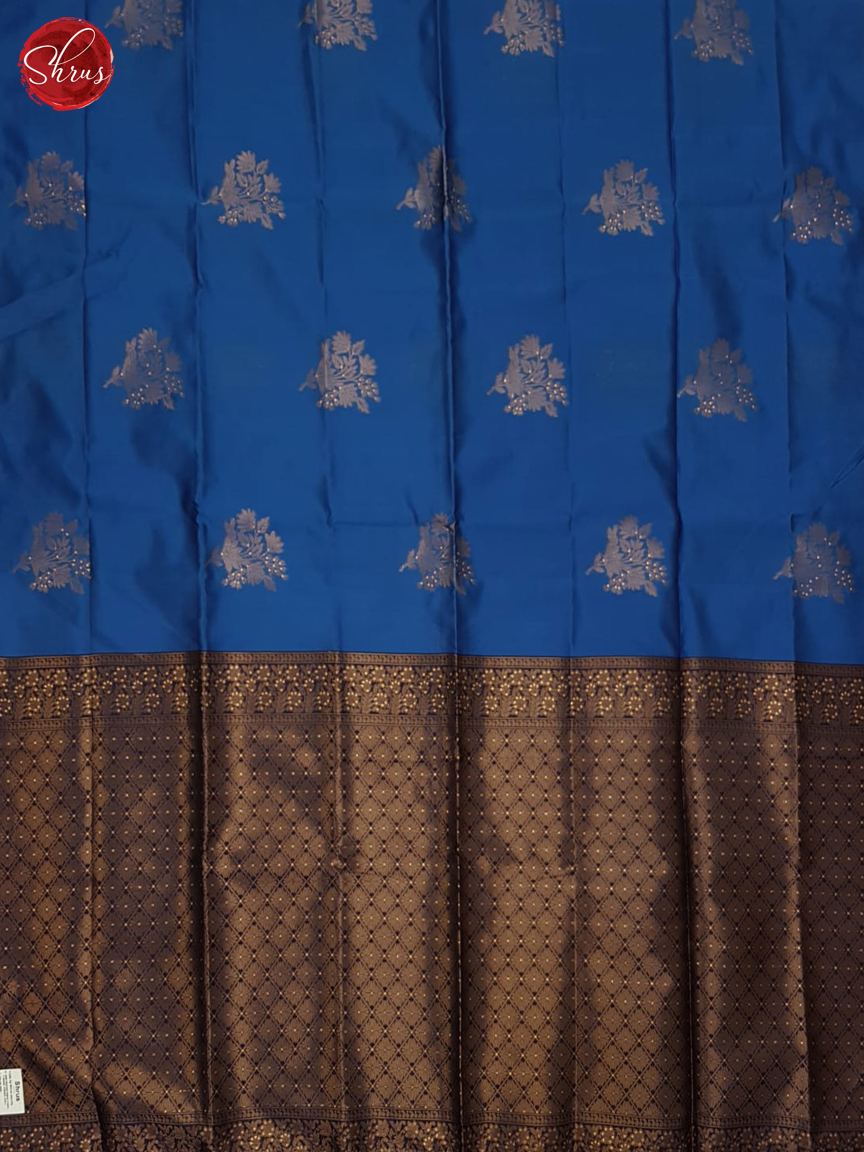Blue - Semi Softsilk Saree - Shop on ShrusEternity.com