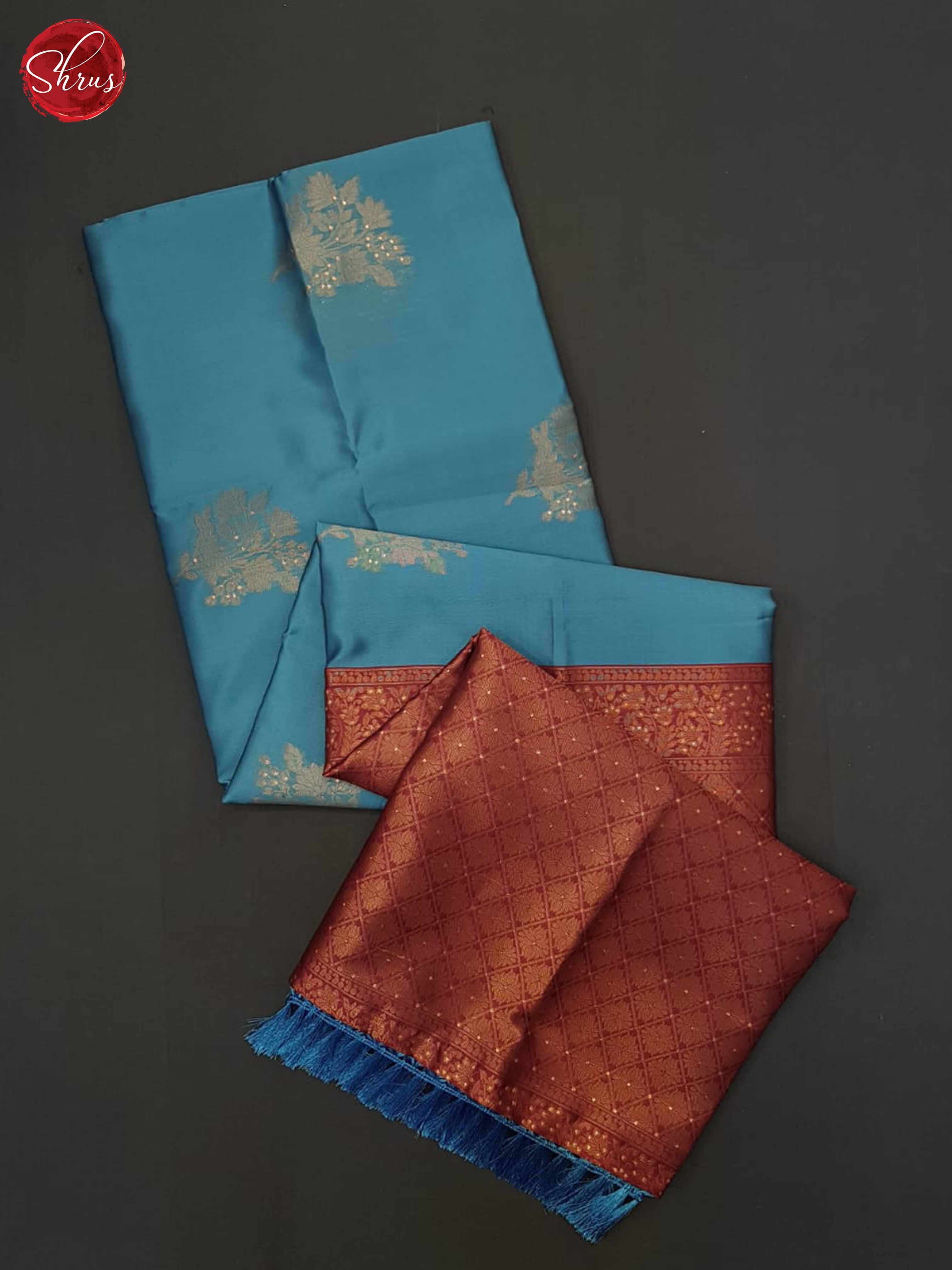 Blue And Pink- Semi Soft silk saree - Shop on ShrusEternity.com