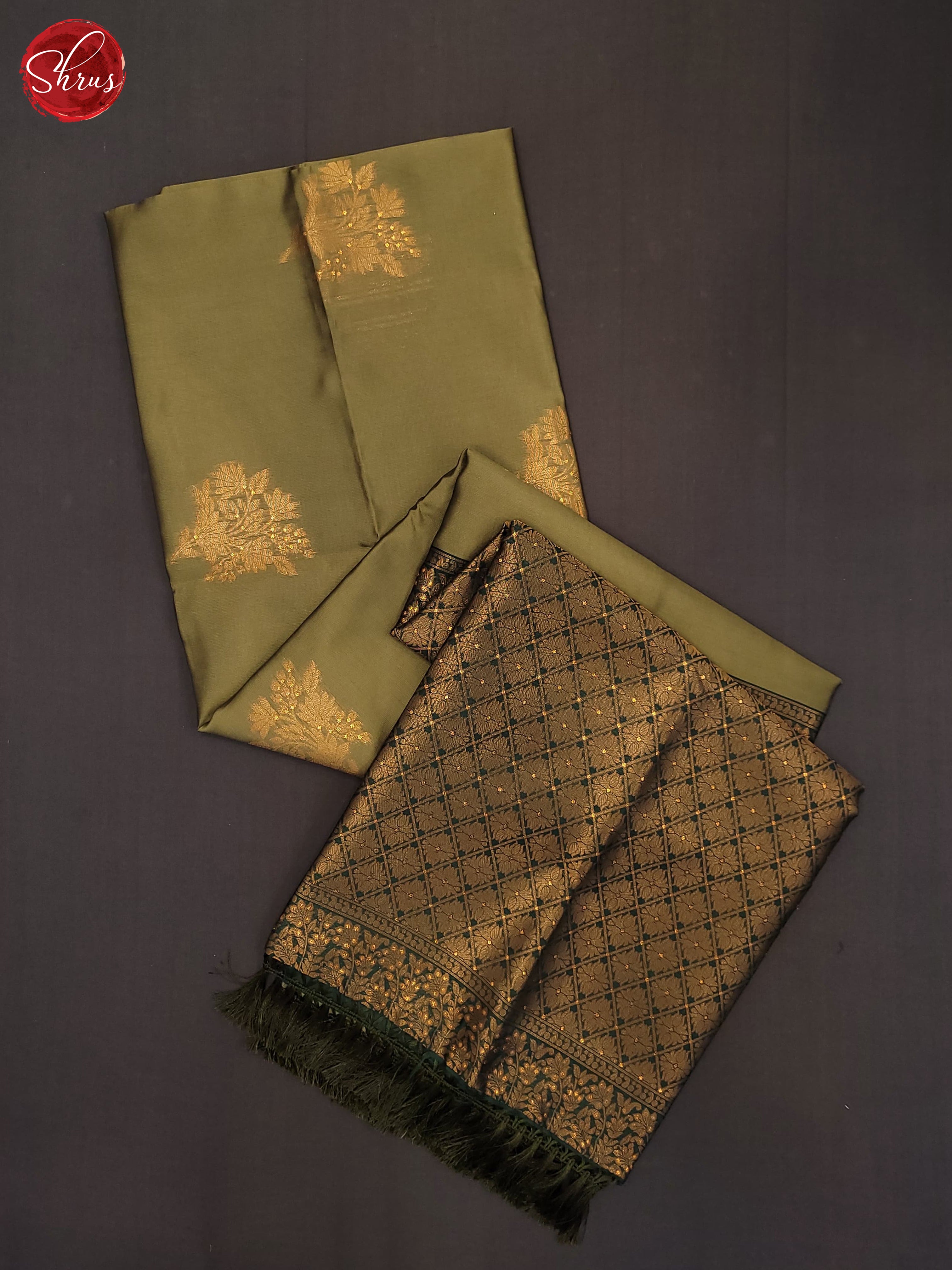 Elachi green & Green -Semi soft Silk Saree - Shop on ShrusEternity.com