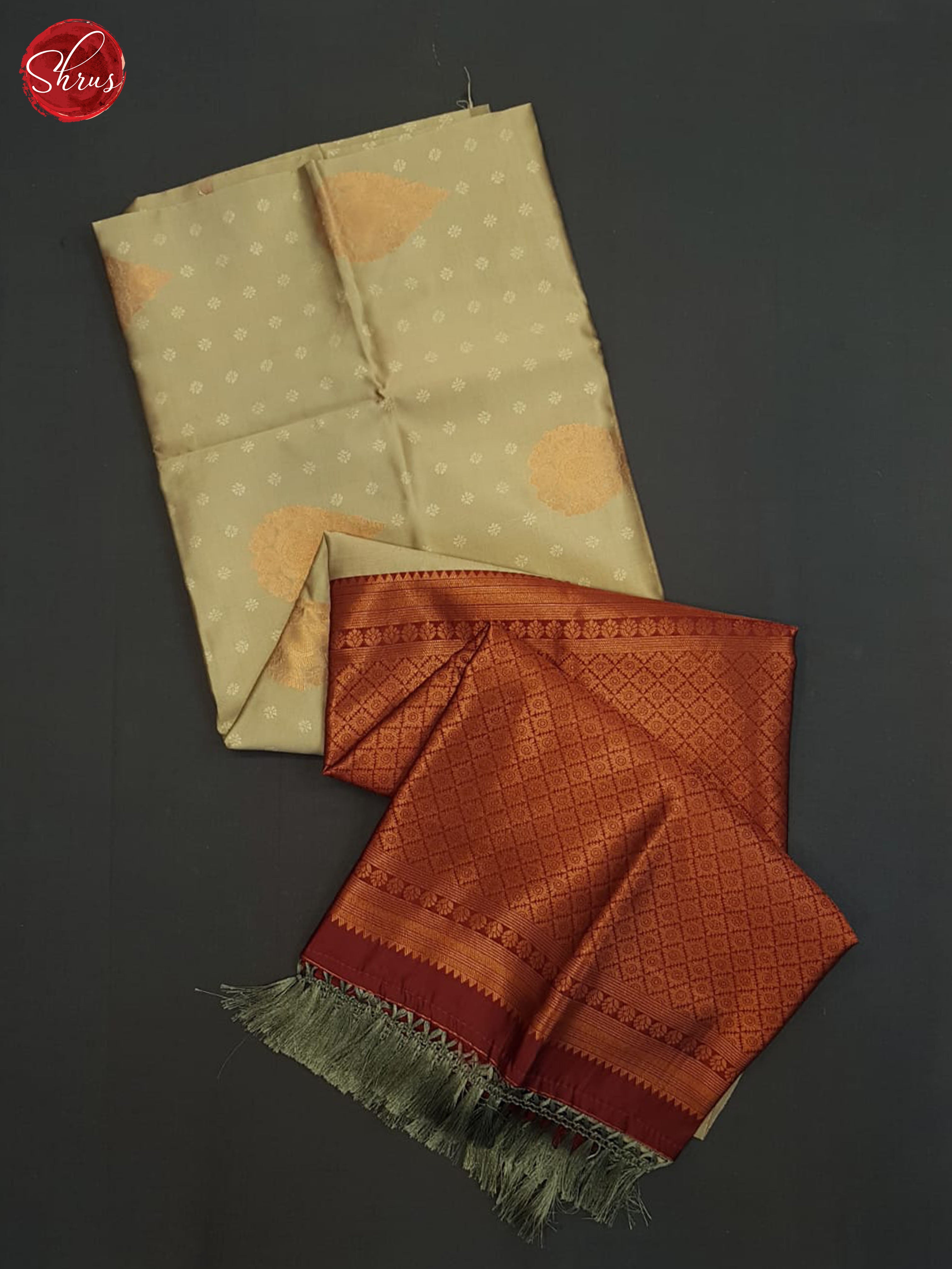 Grey And Araku Maroon-Semi soft silk saree - Shop on ShrusEternity.com