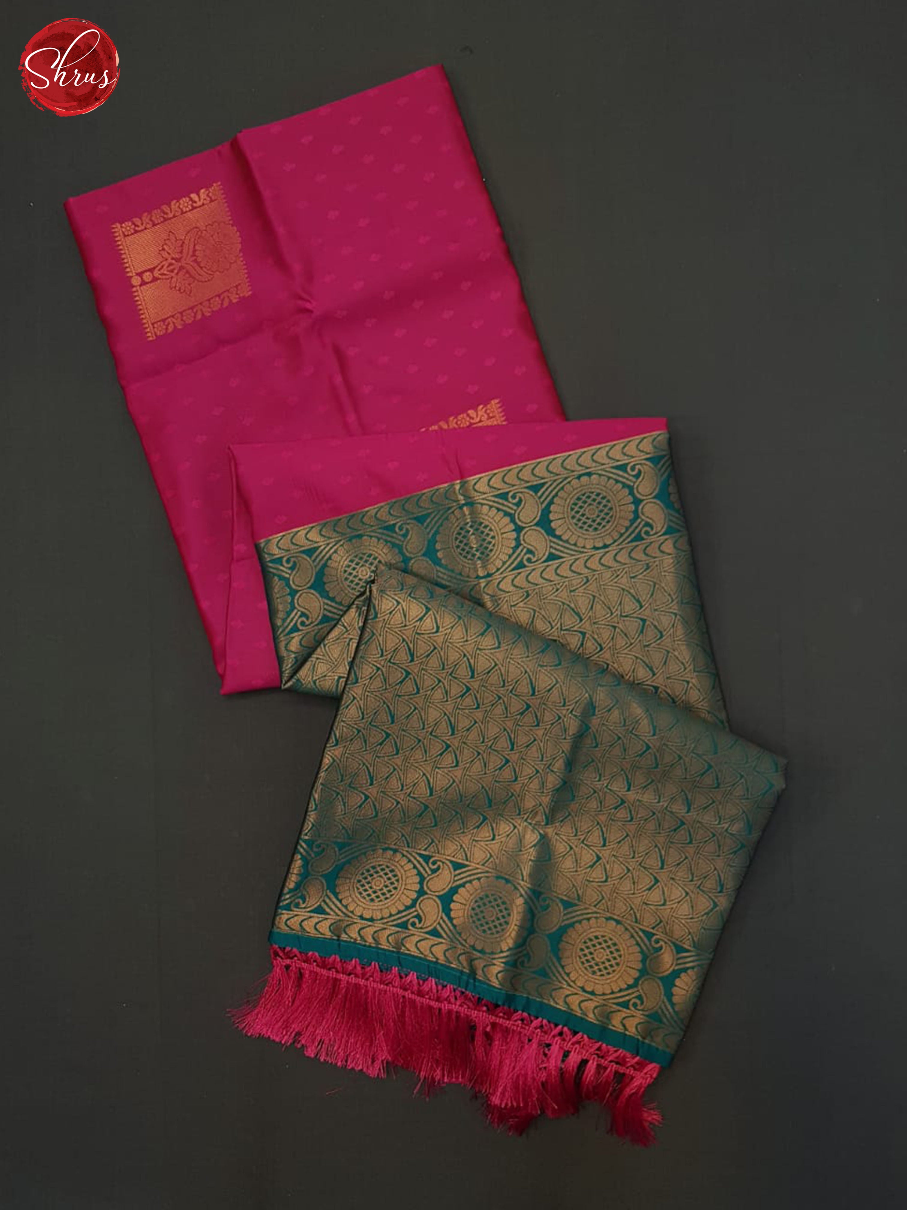 Pink And Green- Semi soft silk saree - Shop on ShrusEternity.com
