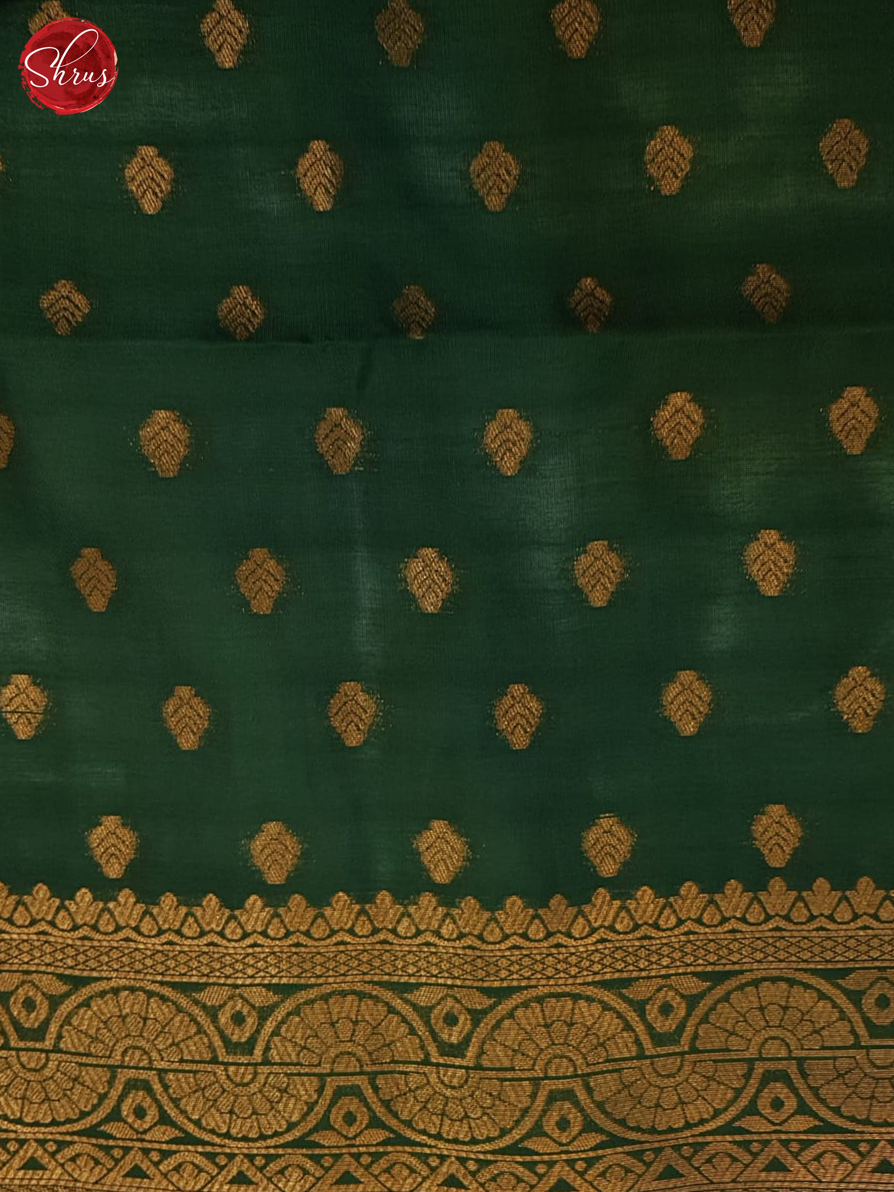 Maroon & Green - Semi crepe Saree - Shop on ShrusEternity.com