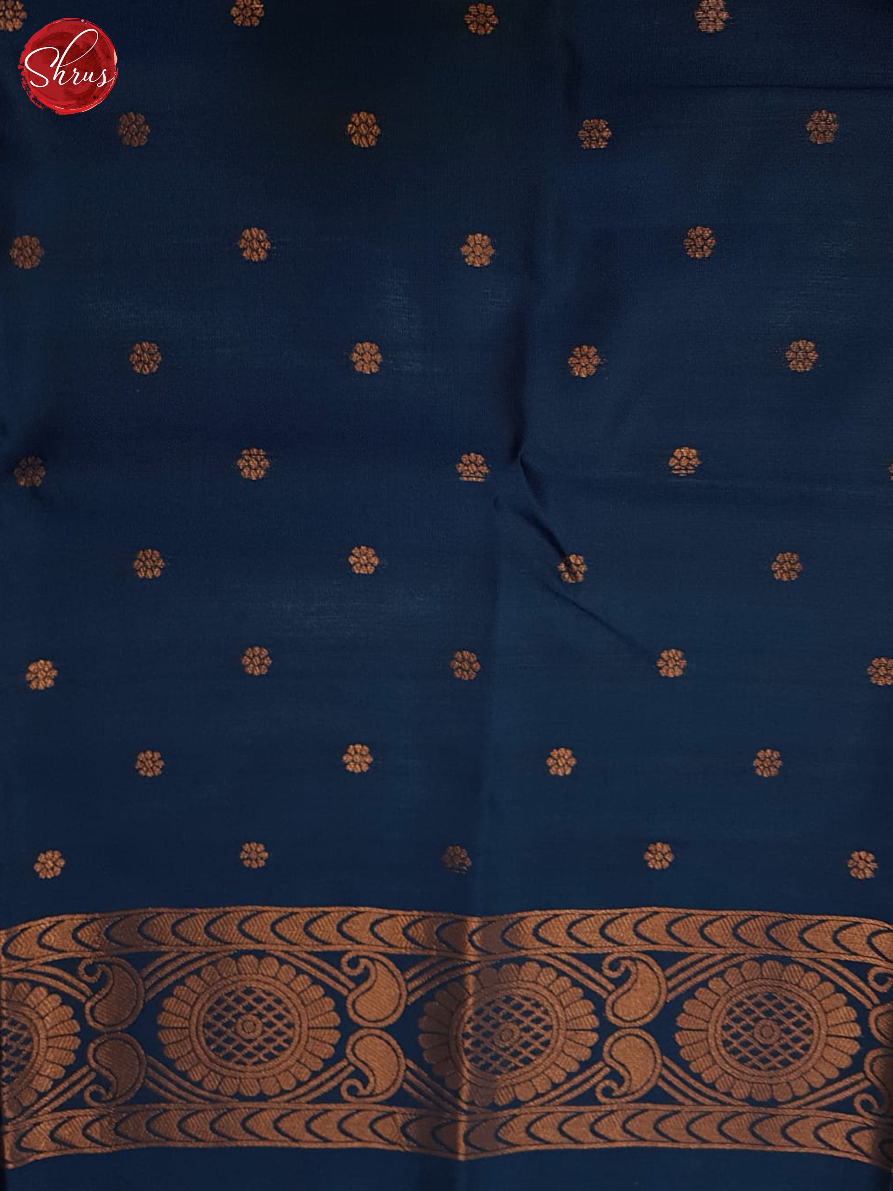 Mustard And Blue-Semi soft silk saree - Shop on ShrusEternity.com