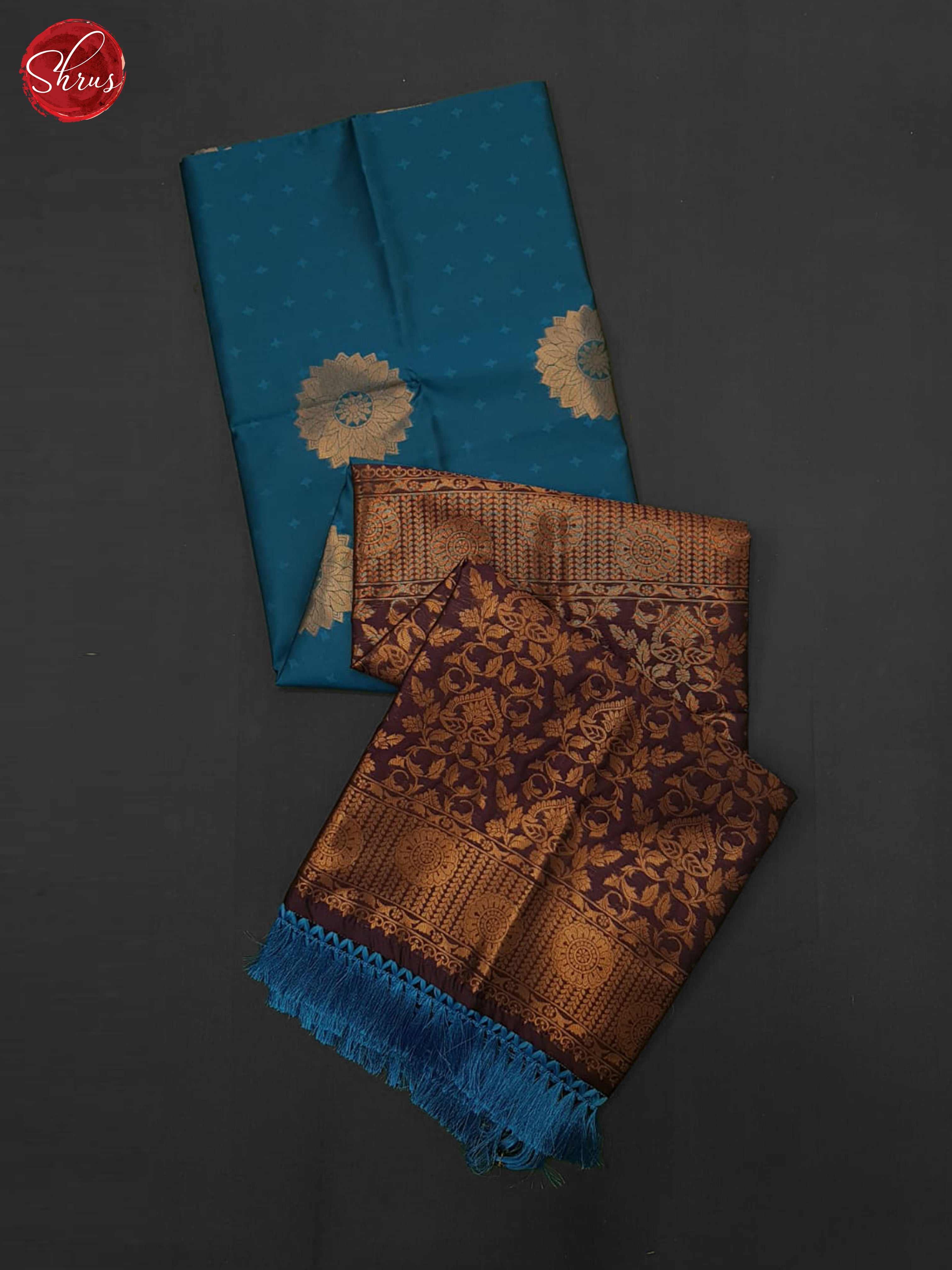 blue and wine- Semi Soft Silk Saree - Shop on ShrusEternity.com