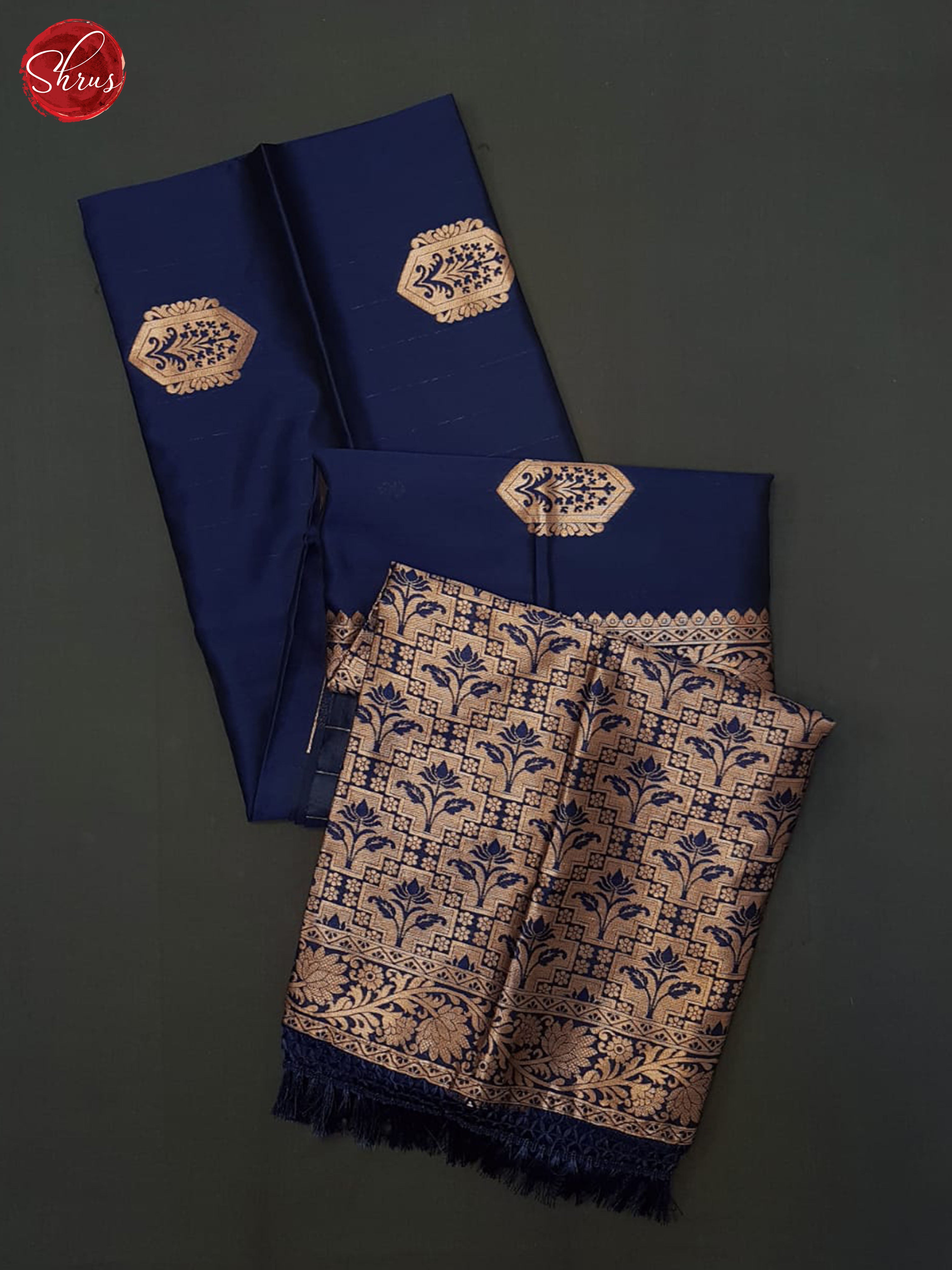 Blue(single tone)-Semi soft silk saree - Shop on ShrusEternity.com