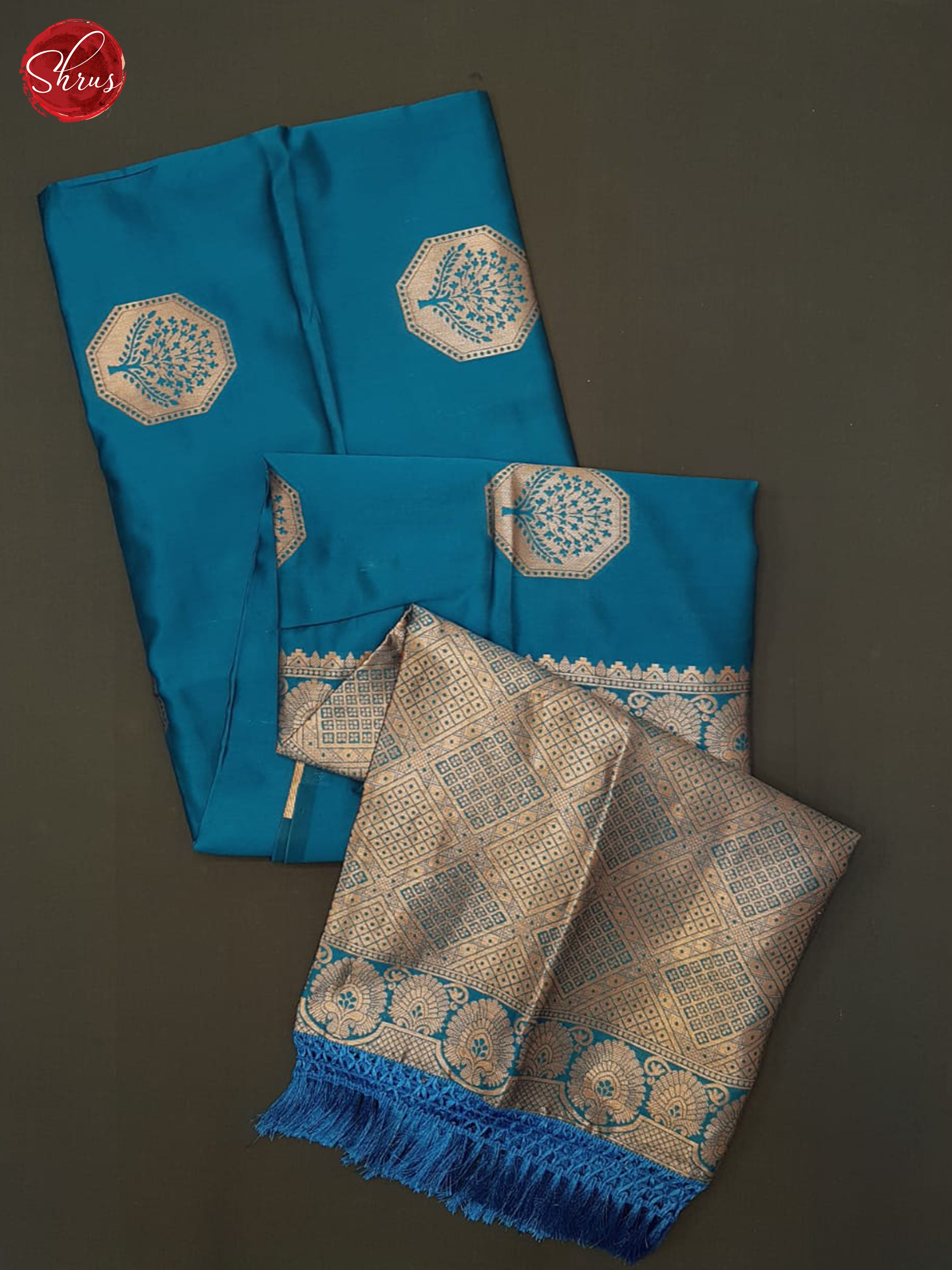 Blue(Single tone) - Semi Softsilk Saree - Shop on ShrusEternity.com