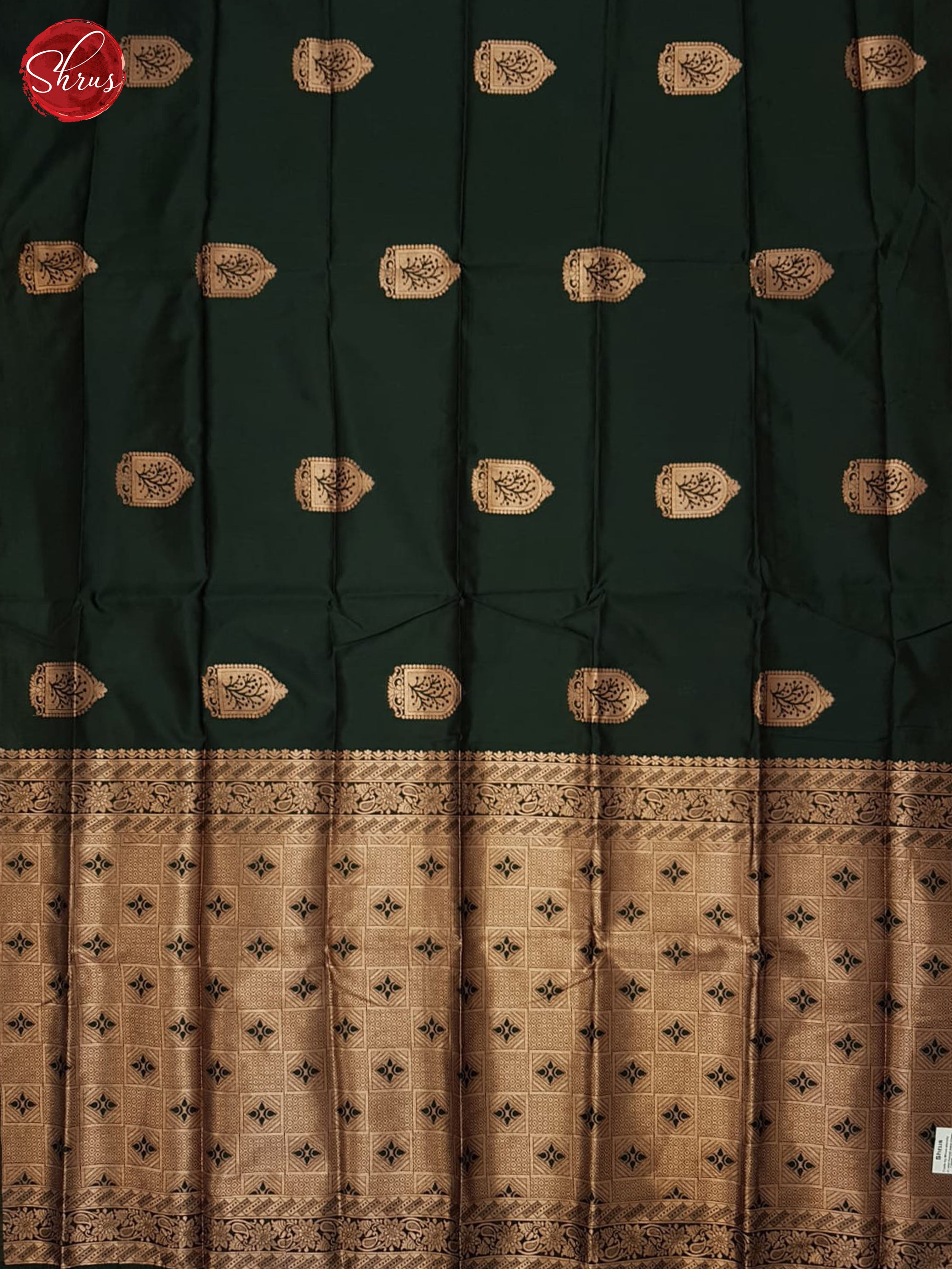 Green(single tone)-Semi soft silk saree - Shop on ShrusEternity.com