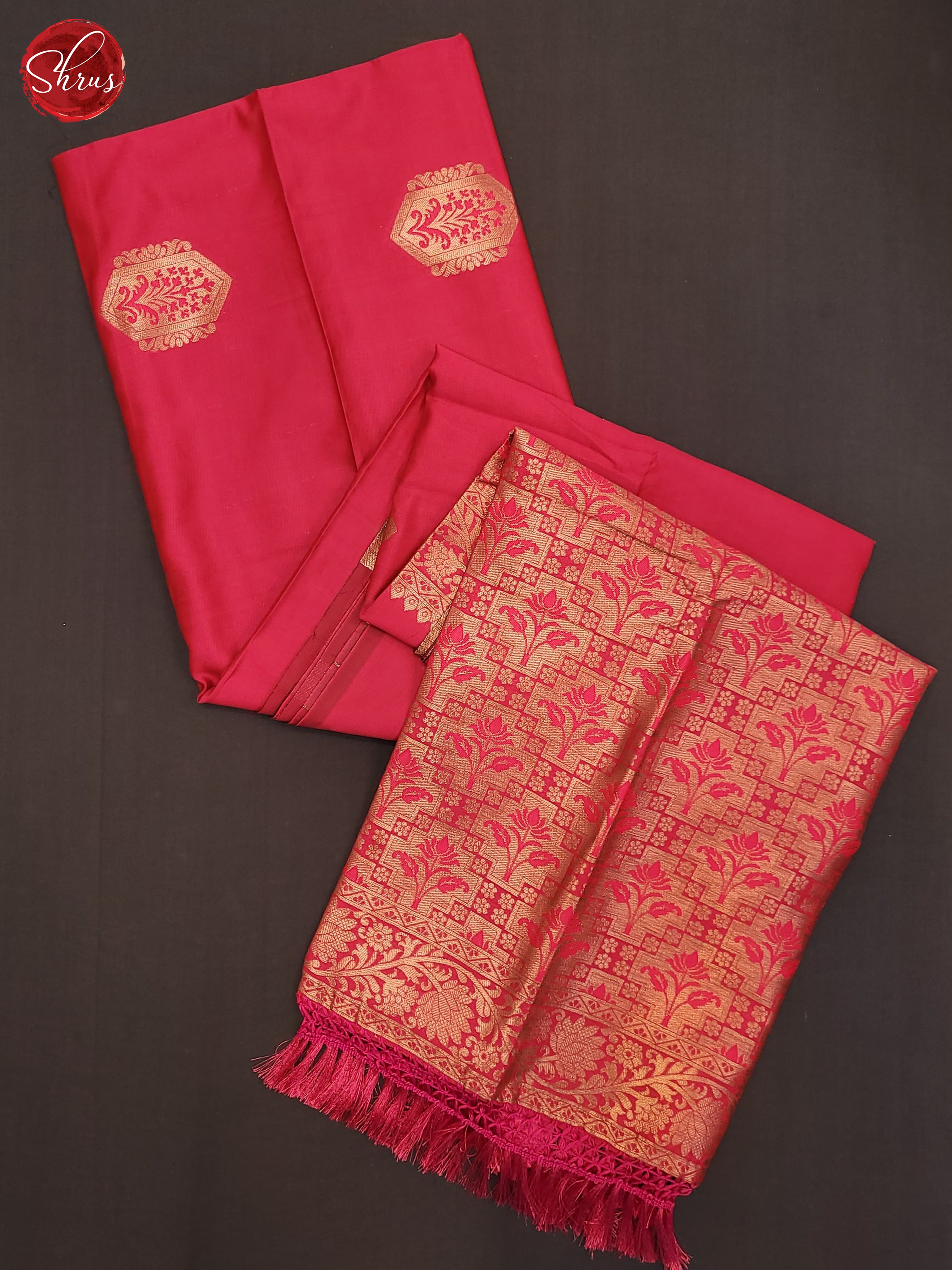 Pink(Single Tone) - Semi Softsilk Saree - Shop on ShrusEternity.com