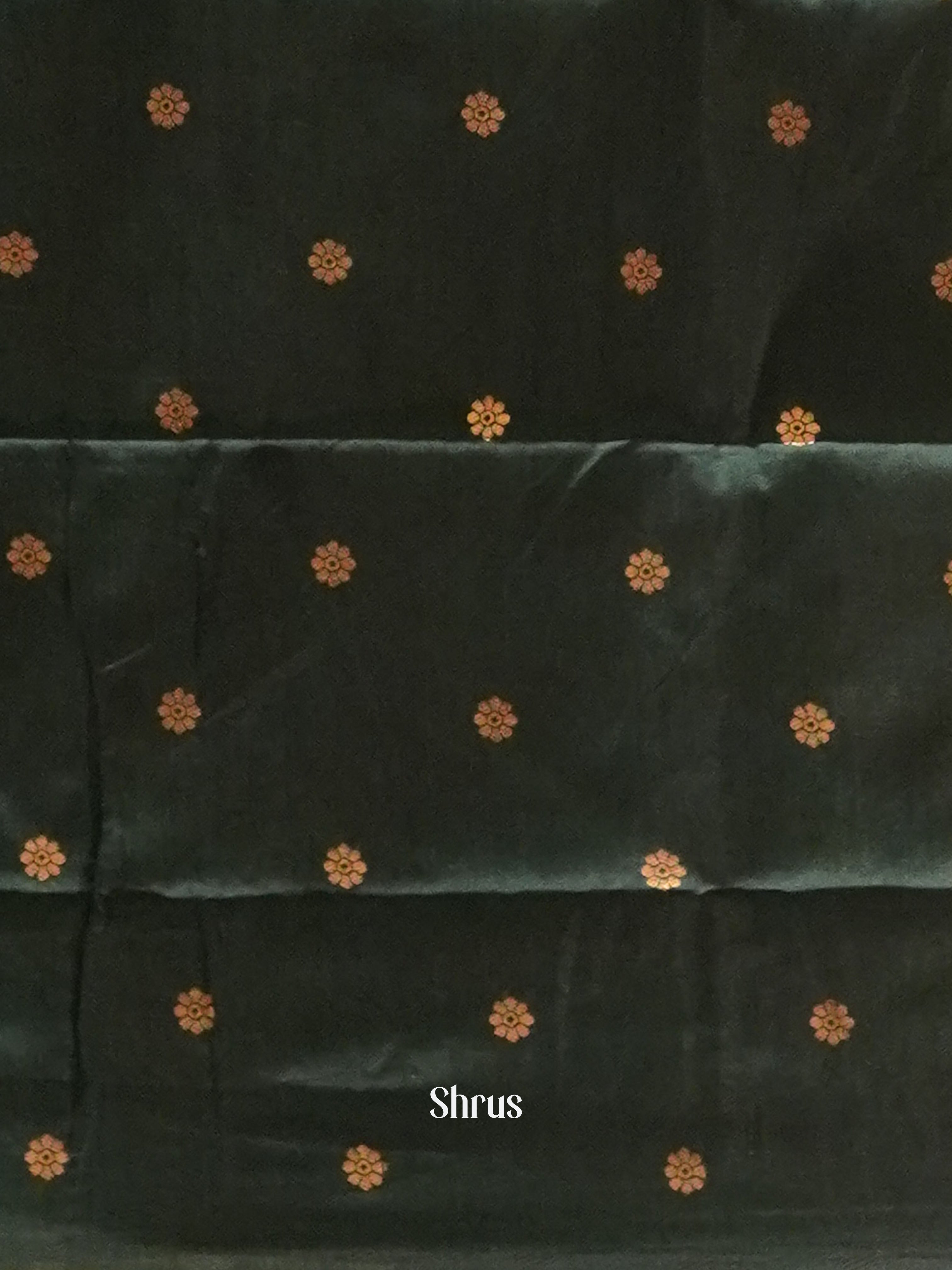 Green and dark green- Semi soft silk saree - Shop on ShrusEternity.com