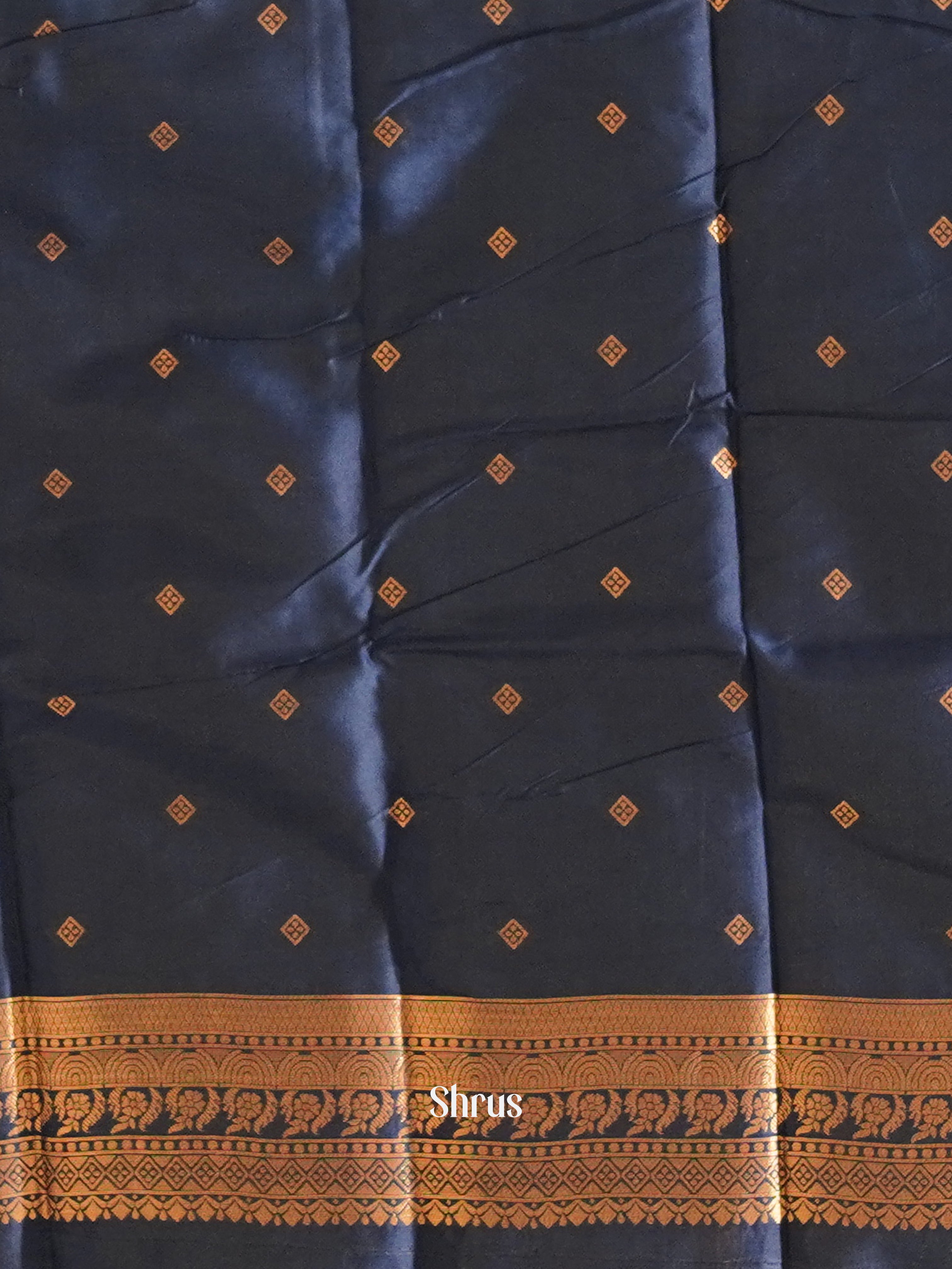 Green And Blue-Semi soft silk saree - Shop on ShrusEternity.com