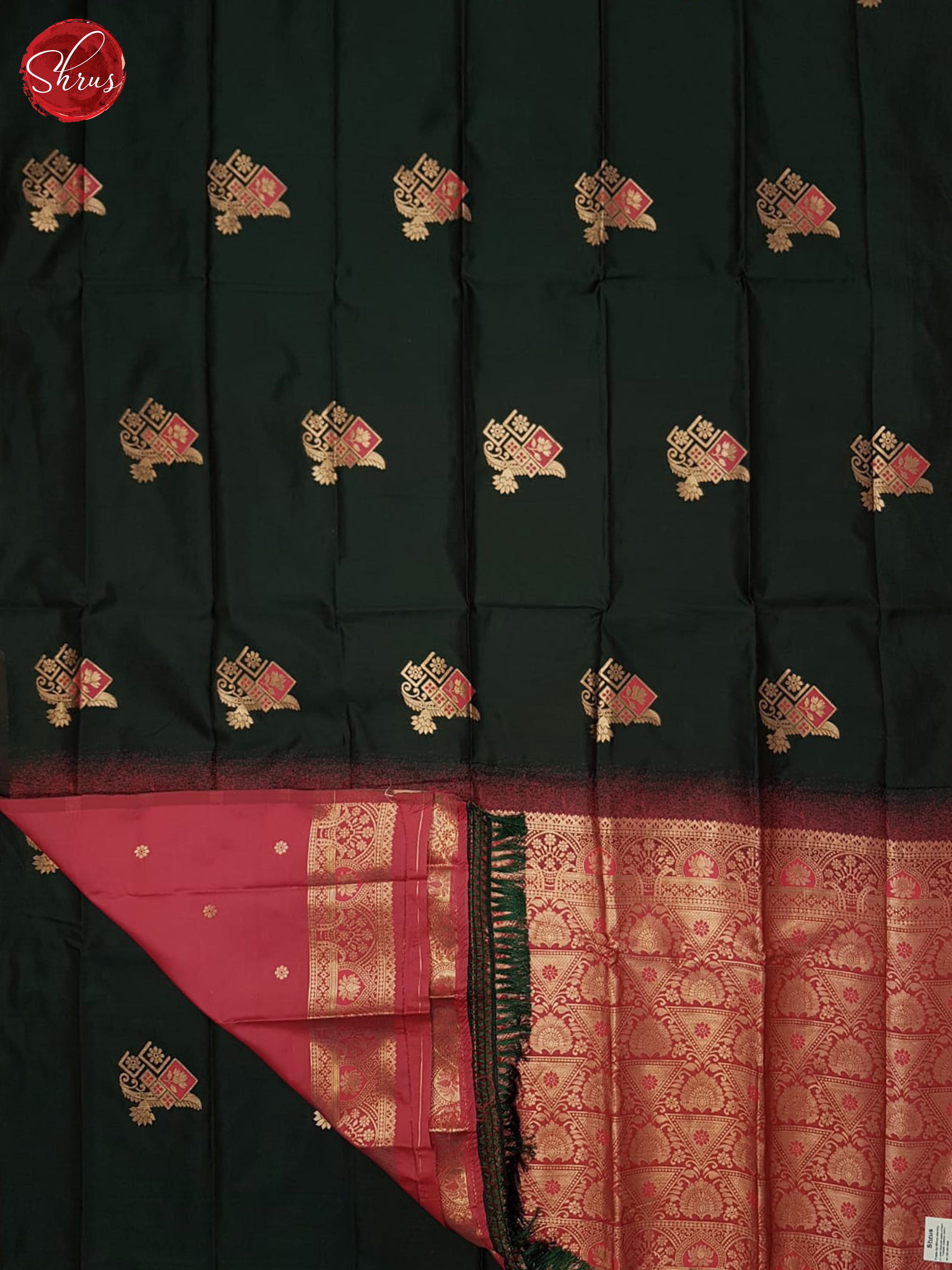 Green & Pink - Semi Softsilk Saree - Shop on ShrusEternity.com