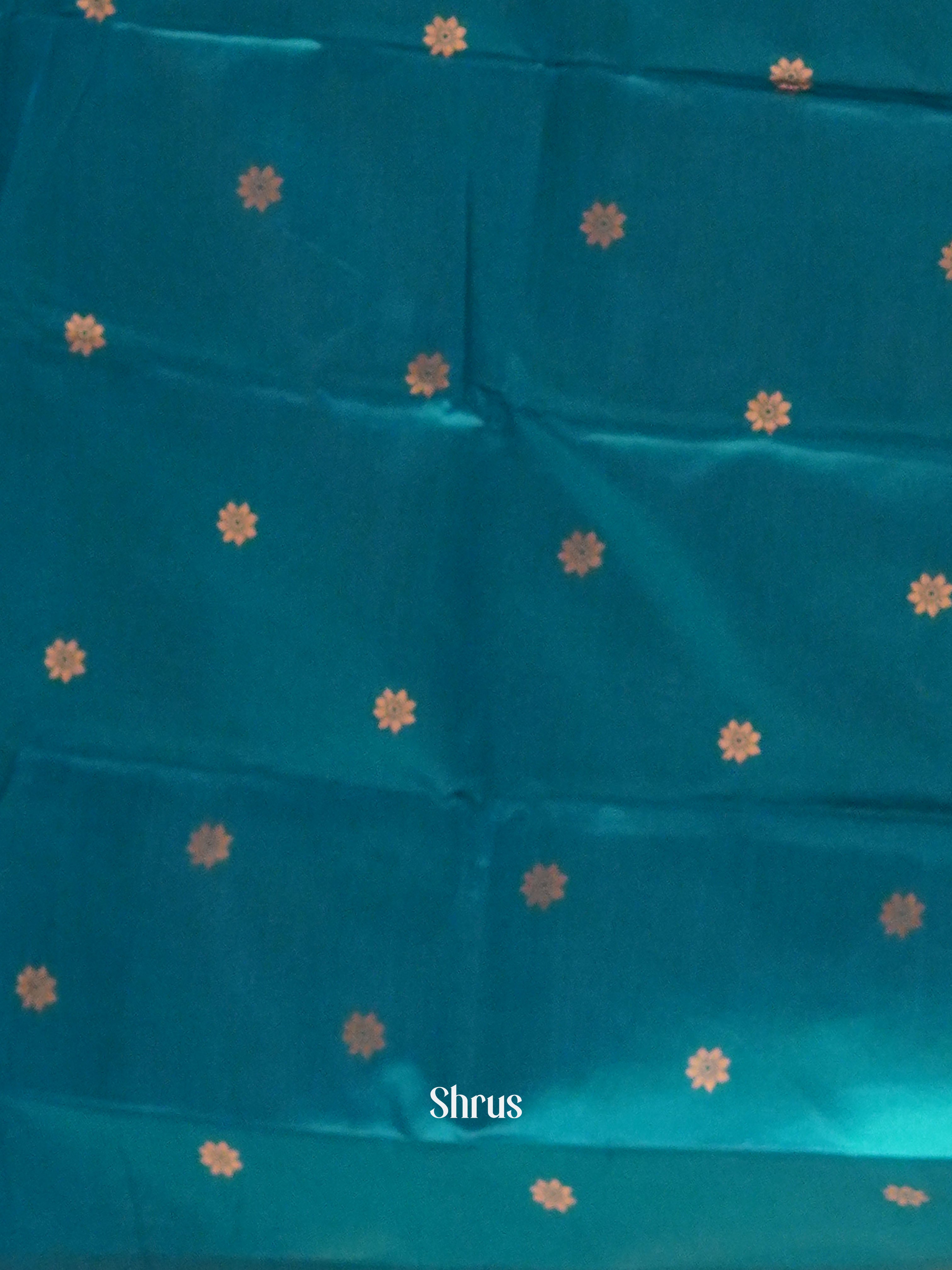 Wine And Blue-Semi Soft silk Saree - Shop on ShrusEternity.com