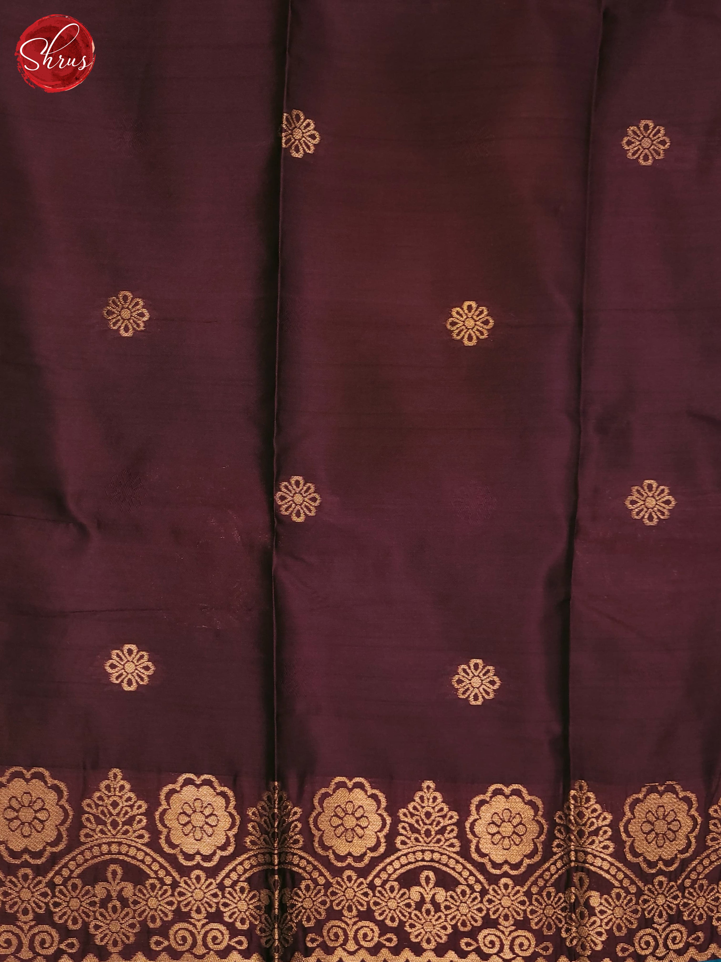 Blue & Wine - Semi Softsilk Saree - Shop on ShrusEternity.com