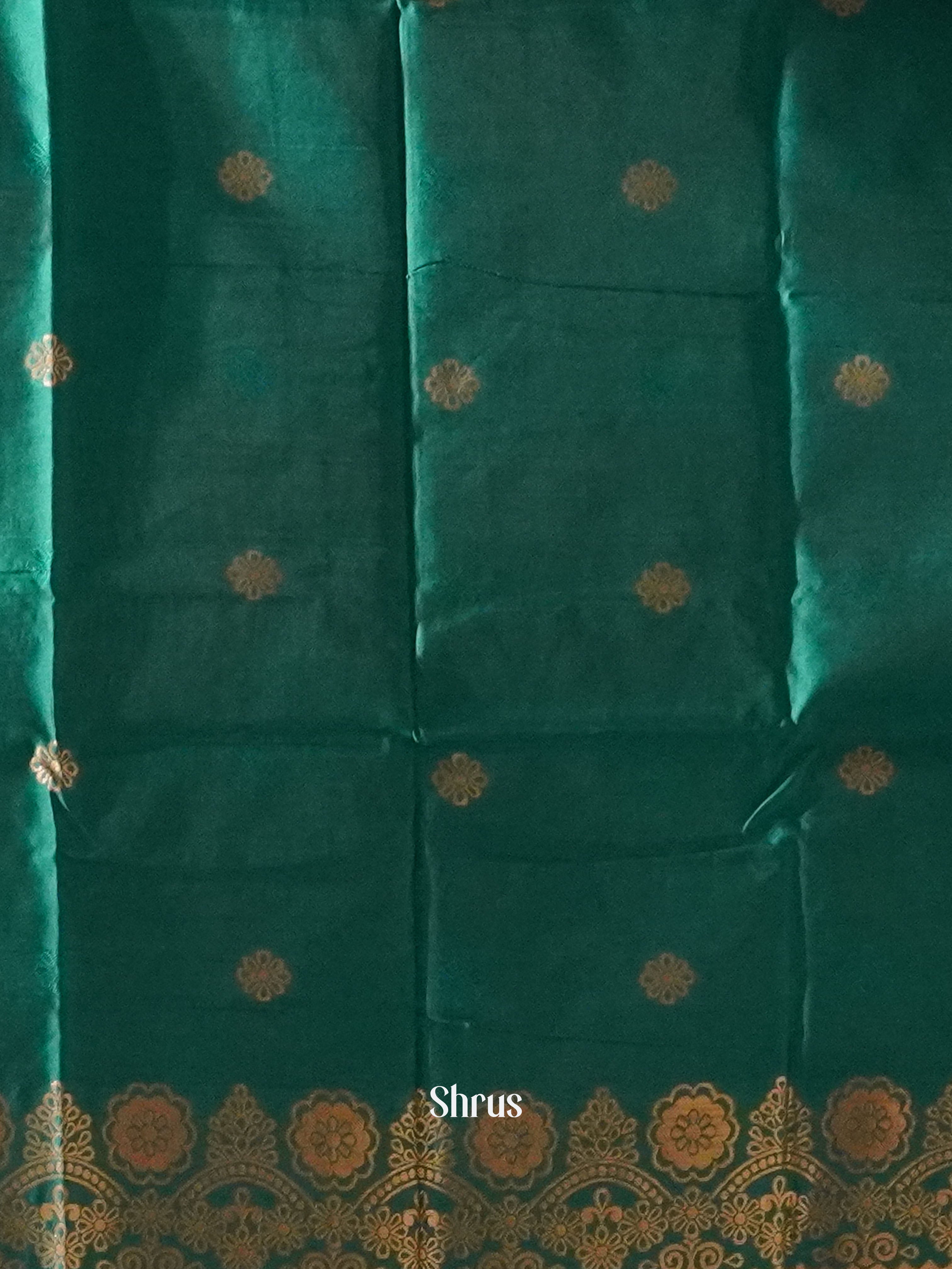 Blue And Peacock Neck- Semi Soft Silk Saree - Shop on ShrusEternity.com
