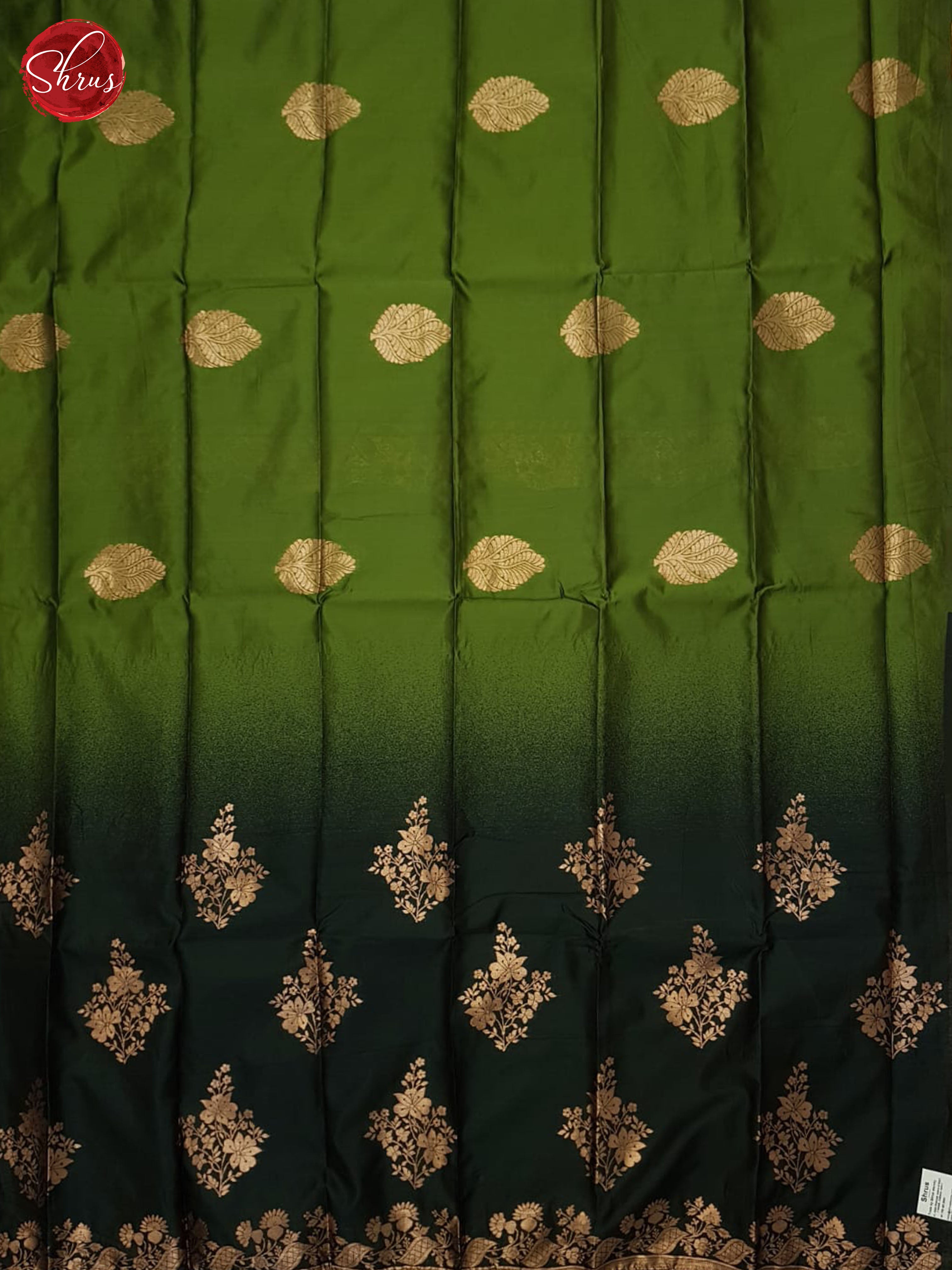 Light and dark Green- Semi soft silk saree - Shop on ShrusEternity.com