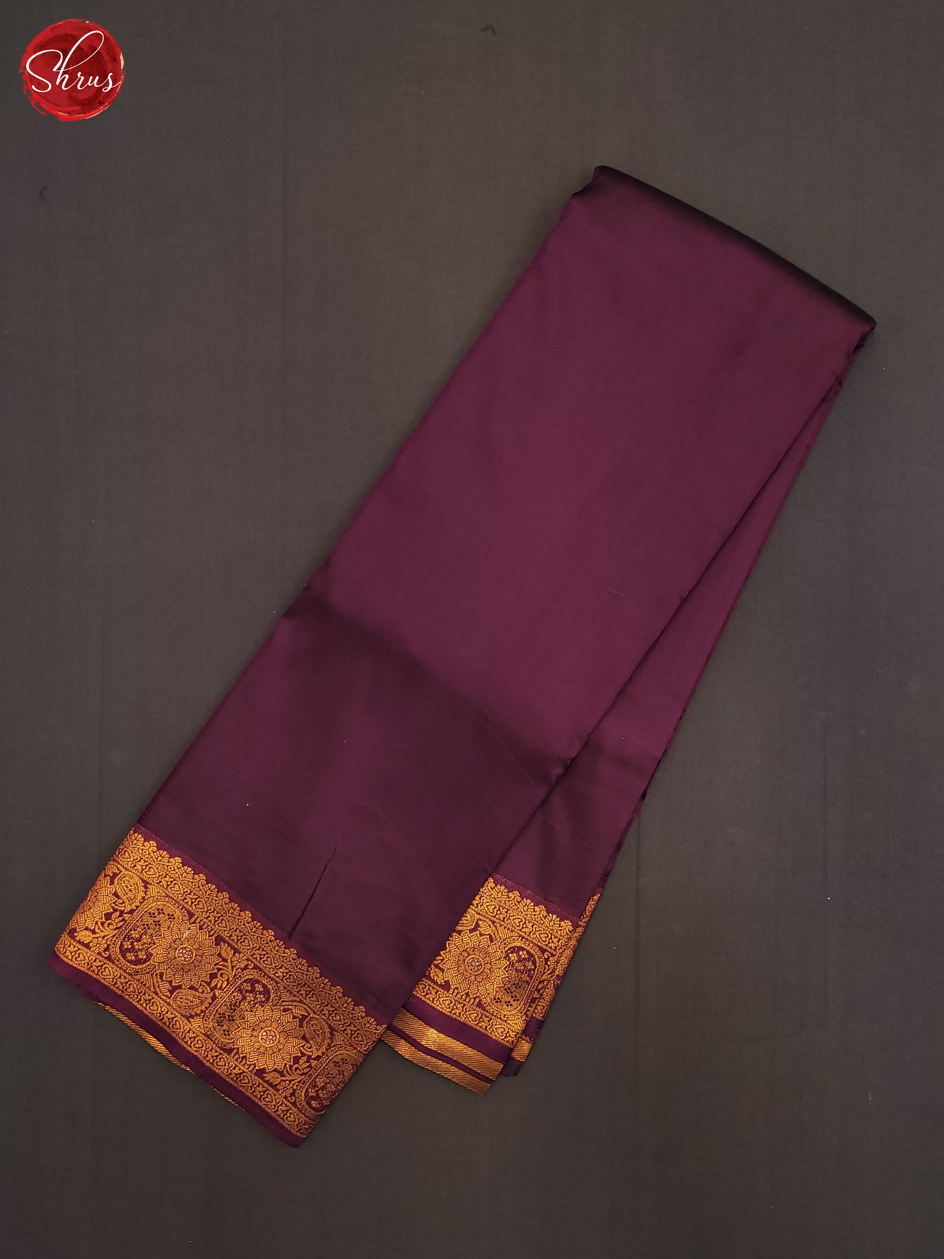 Wine & Pink - Semi Kanchipuram Saree - Shop on ShrusEternity.com