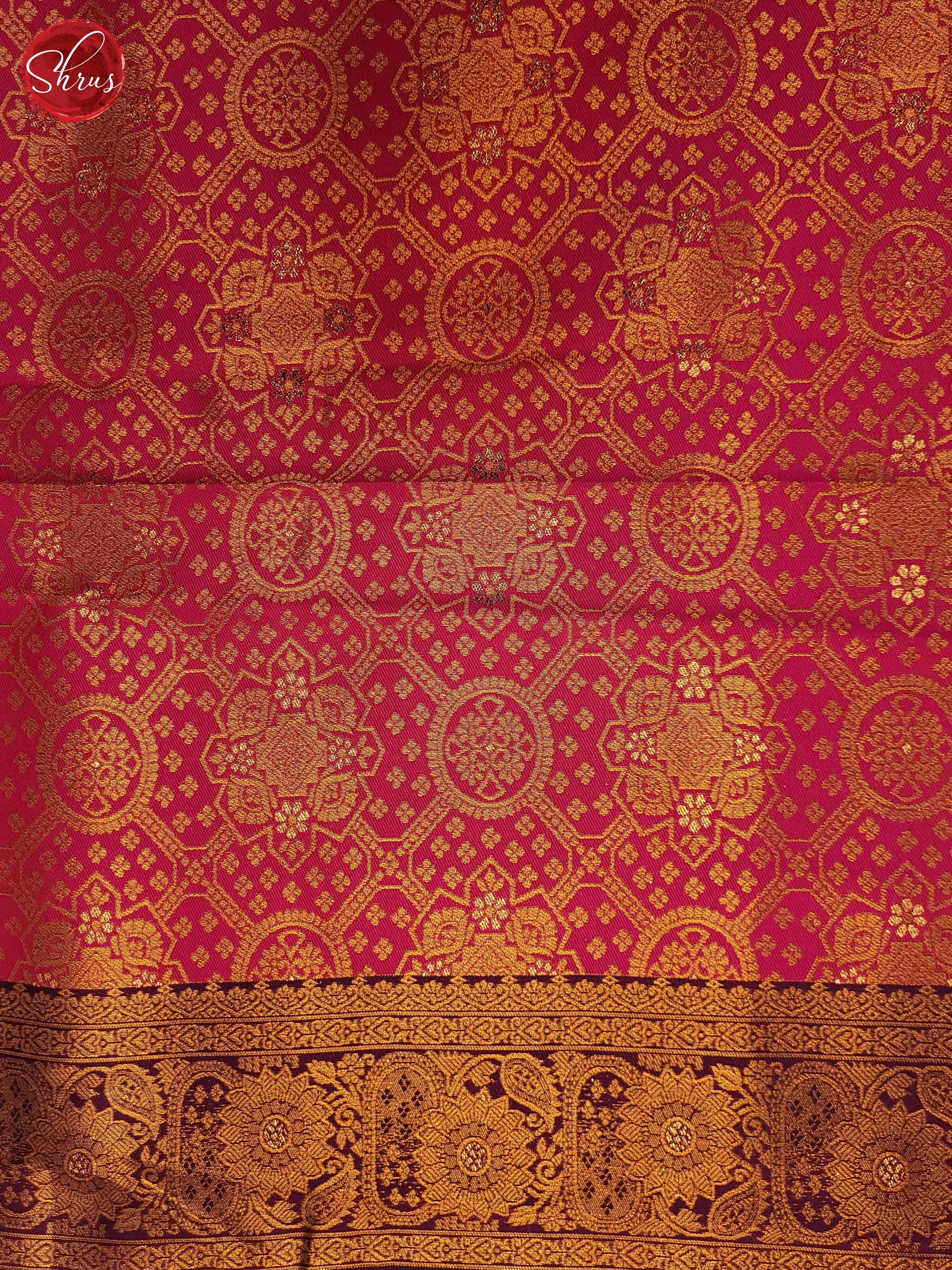 Wine & Pink - Semi Kanchipuram Saree - Shop on ShrusEternity.com