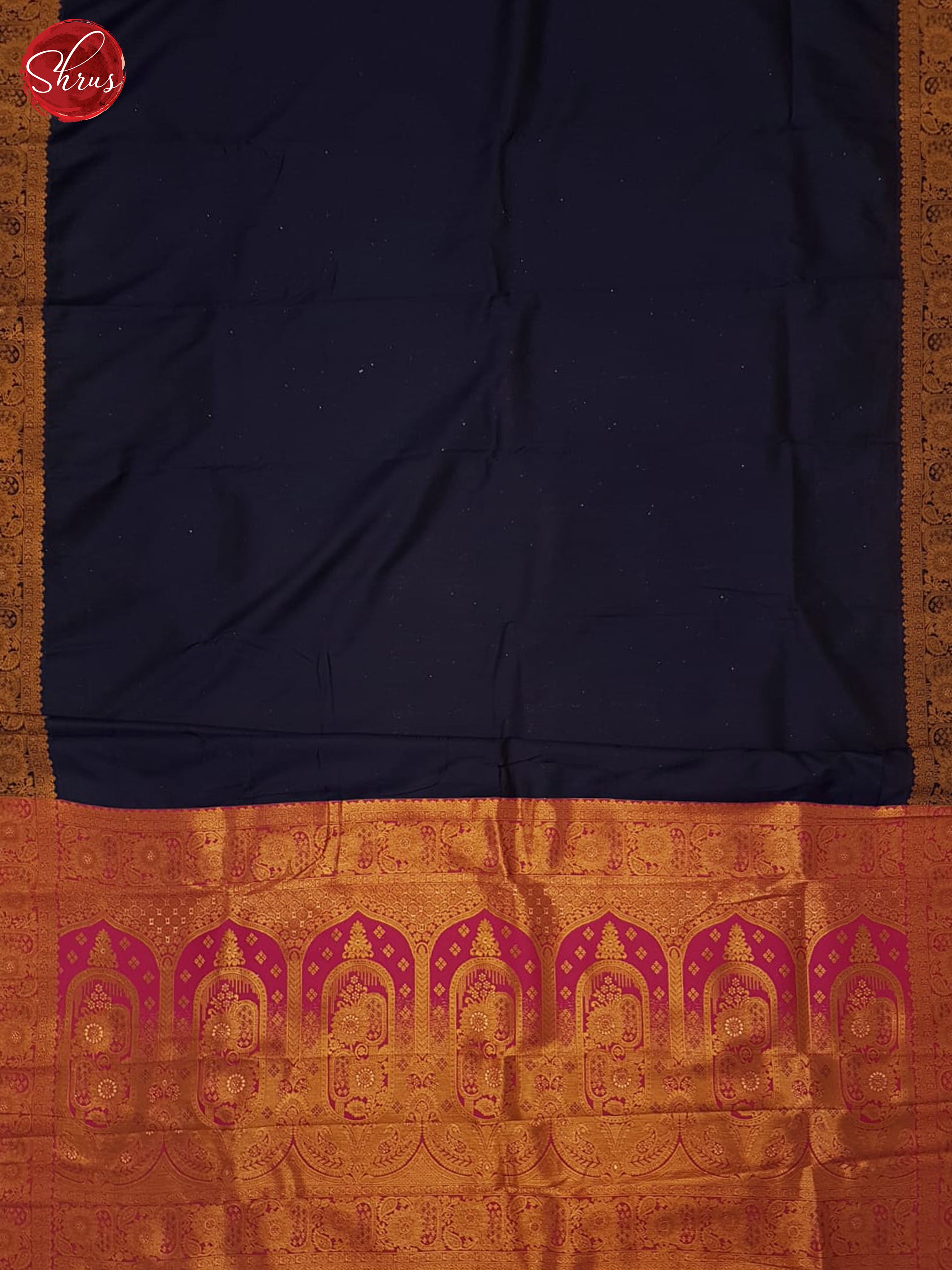Blue and pink - Semi Kanchipuram Saree - Shop on ShrusEternity.com