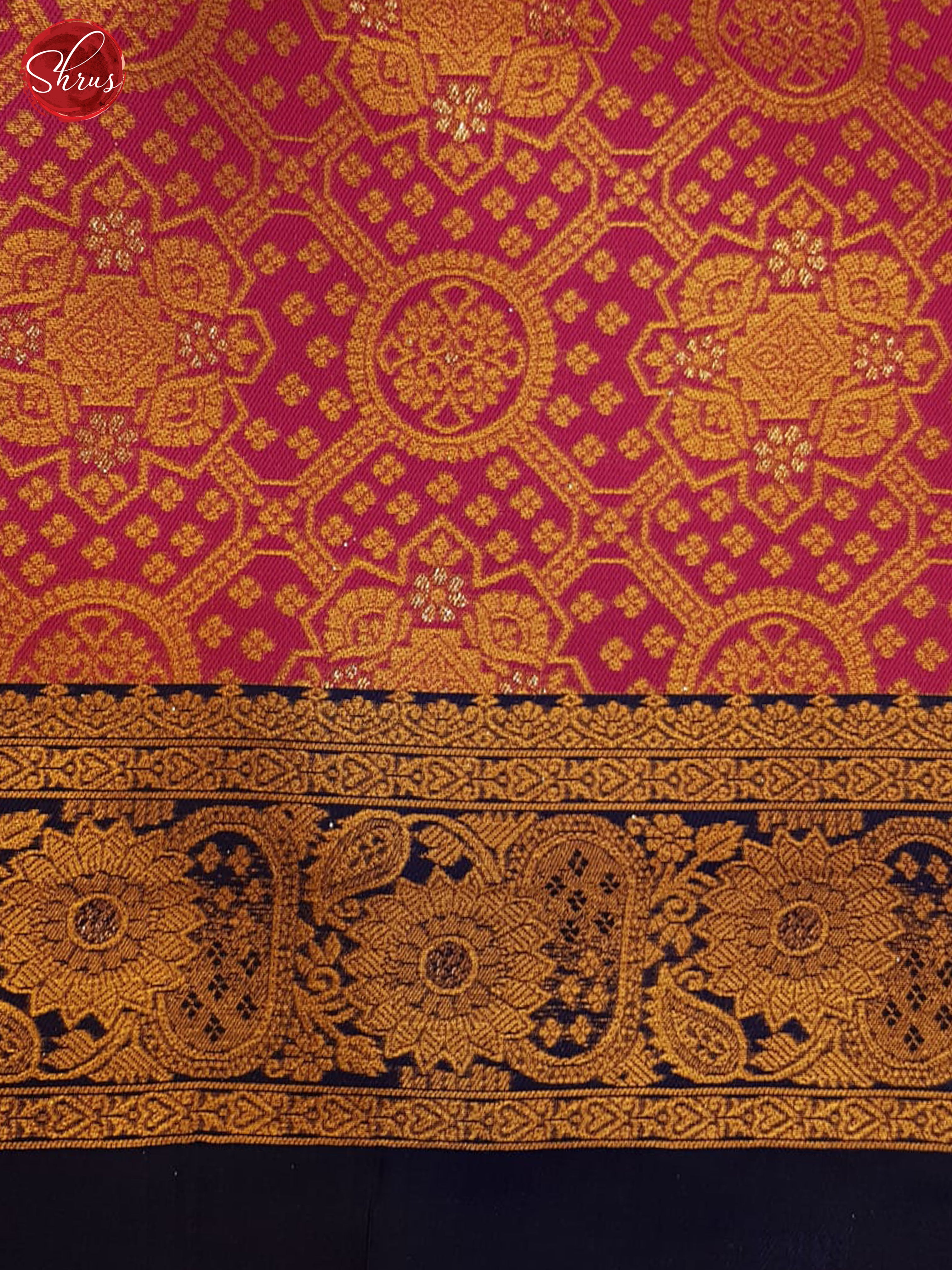 Blue and pink - Semi Kanchipuram Saree - Shop on ShrusEternity.com