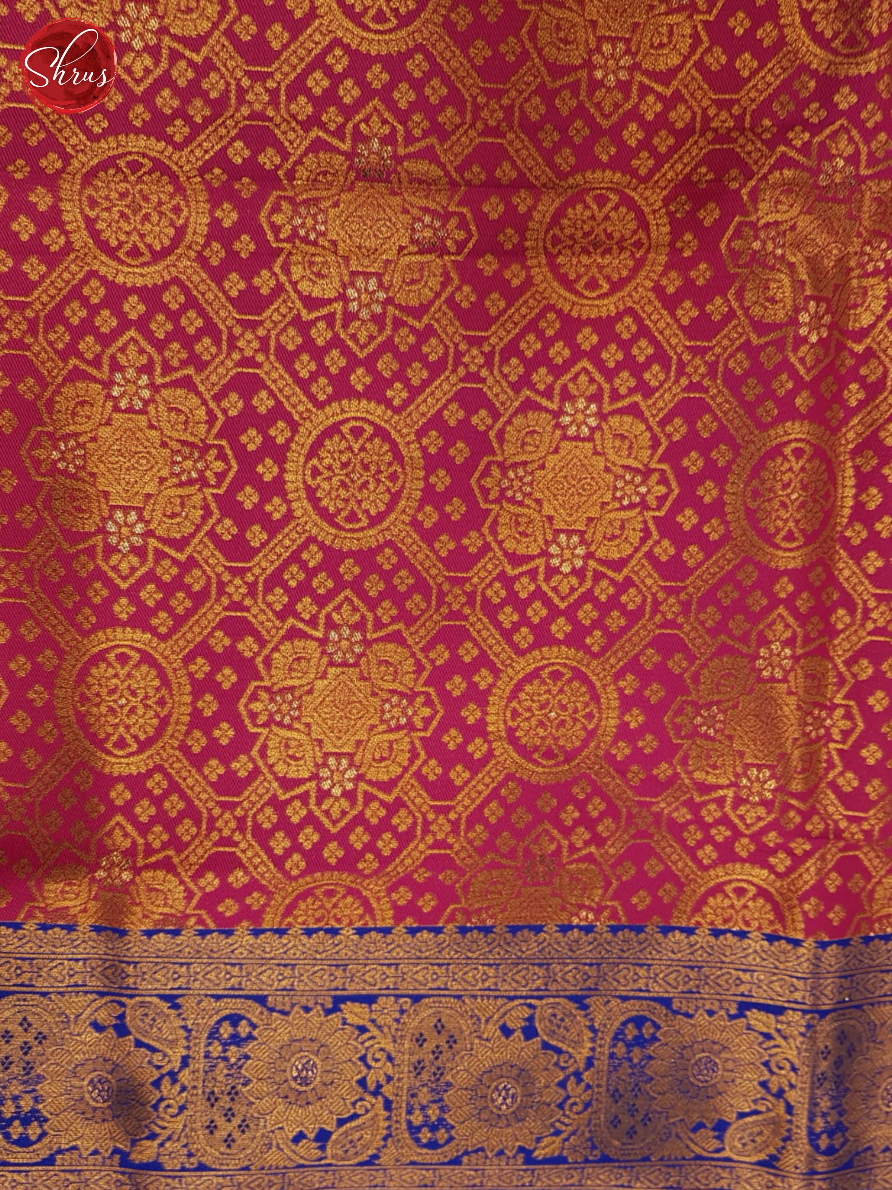 Blue And Pink-Semi kanchipuram Saree - Shop on ShrusEternity.com