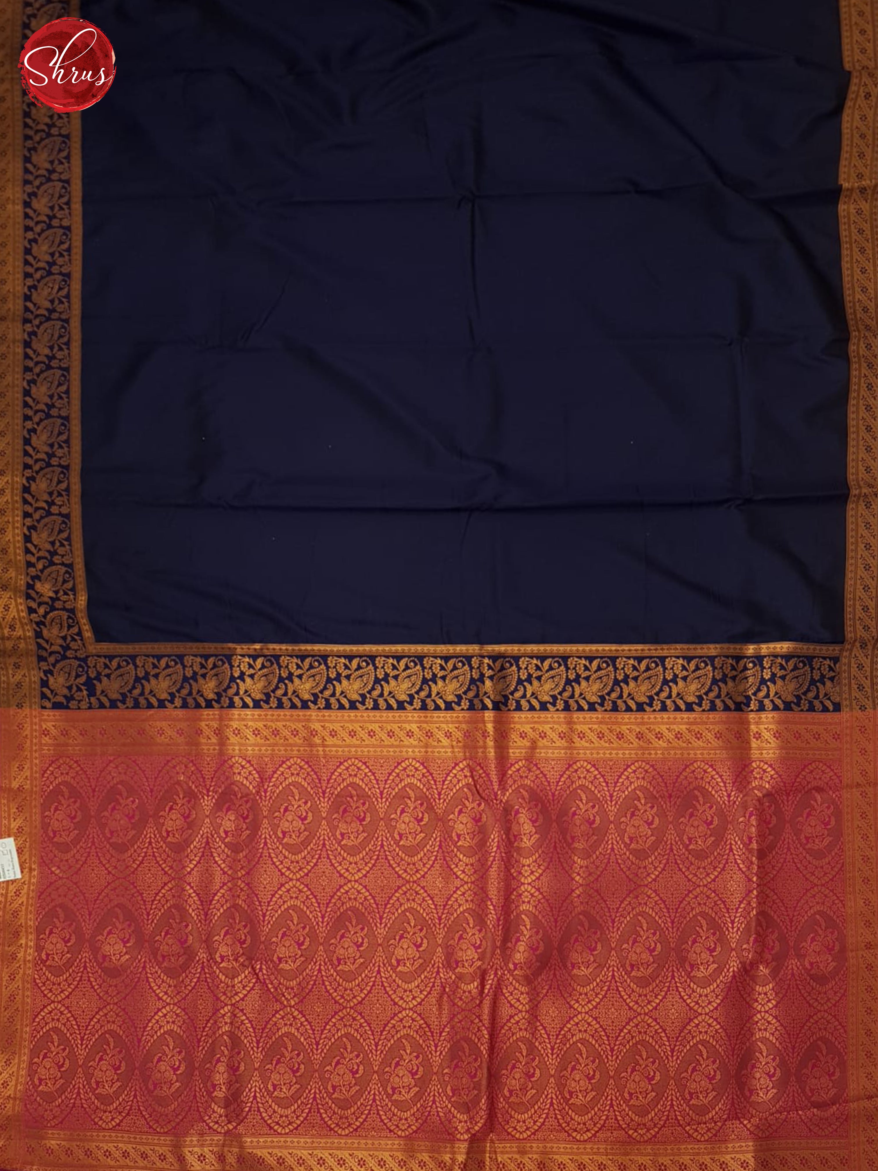 Blue and Pink - Semi Kanchipuram Saree - Shop on ShrusEternity.com