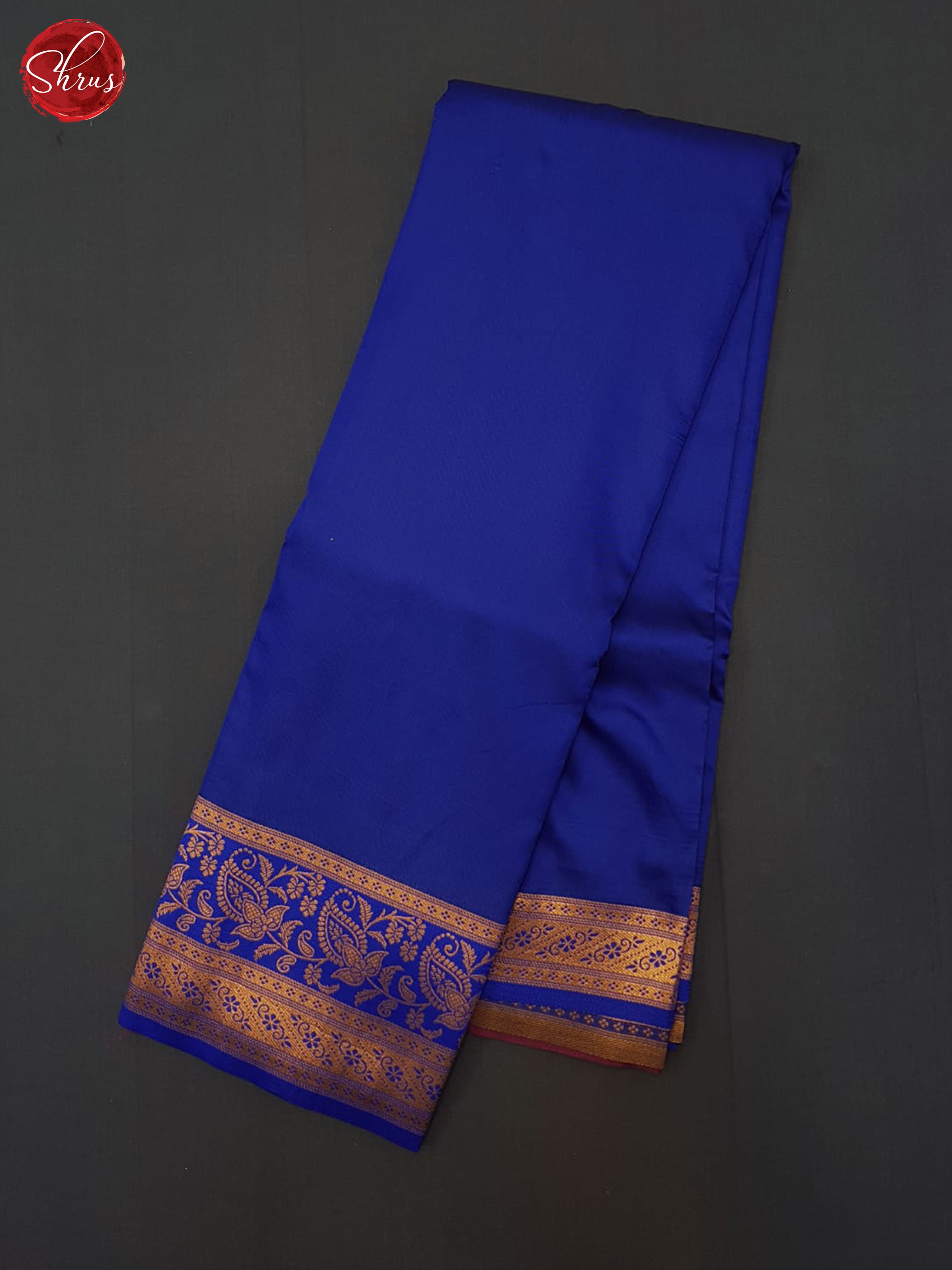 Blue amd Pink - Semi Kanchipuram Saree - Shop on ShrusEternity.com