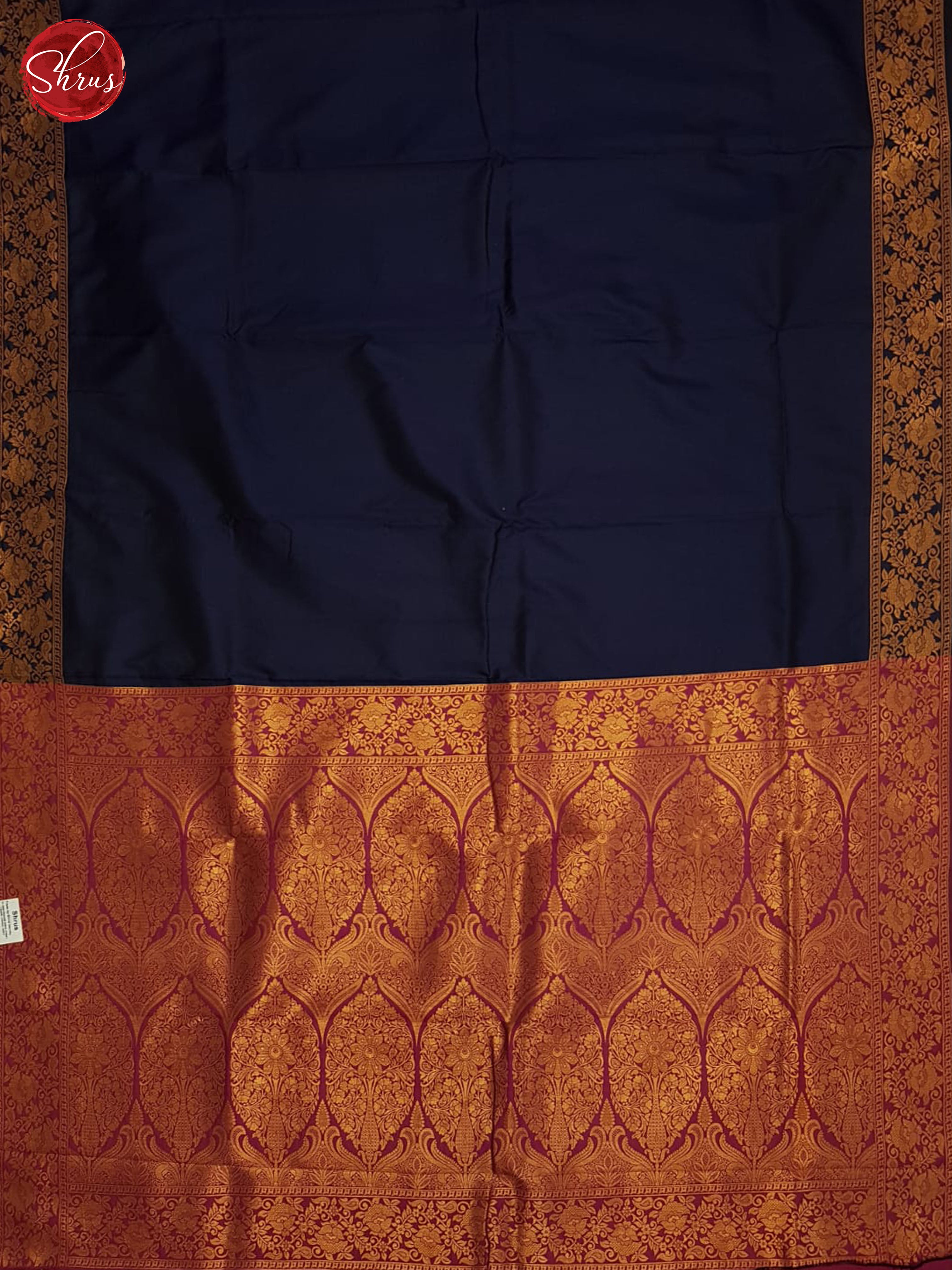 Blue And Majenta Pink- semi Kanchipuram saree - Shop on ShrusEternity.com