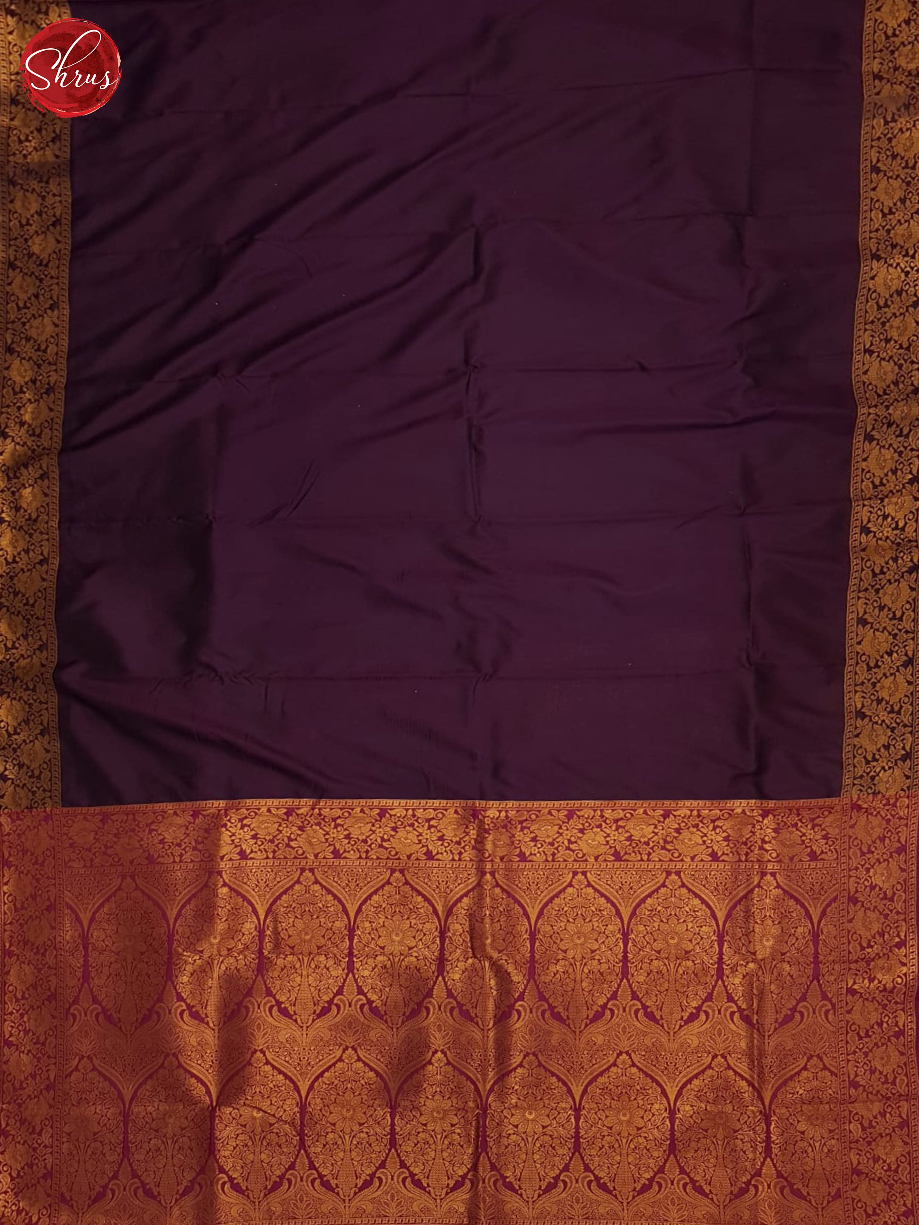 Jamun Fruit And Pink-Semi Kanchipuram saree - Shop on ShrusEternity.com