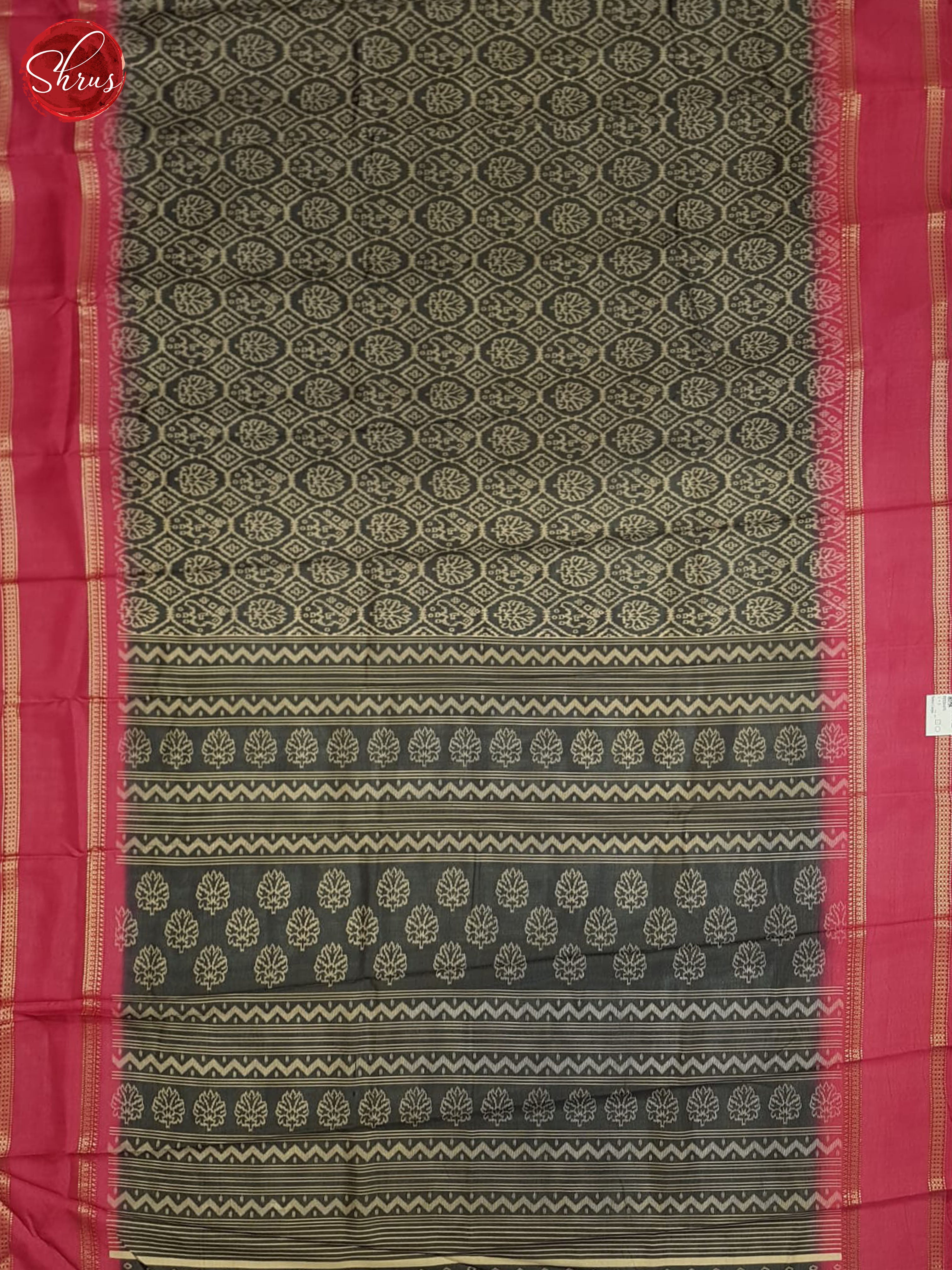 Grey And Pink-Semi Crepe saree - Shop on ShrusEternity.com