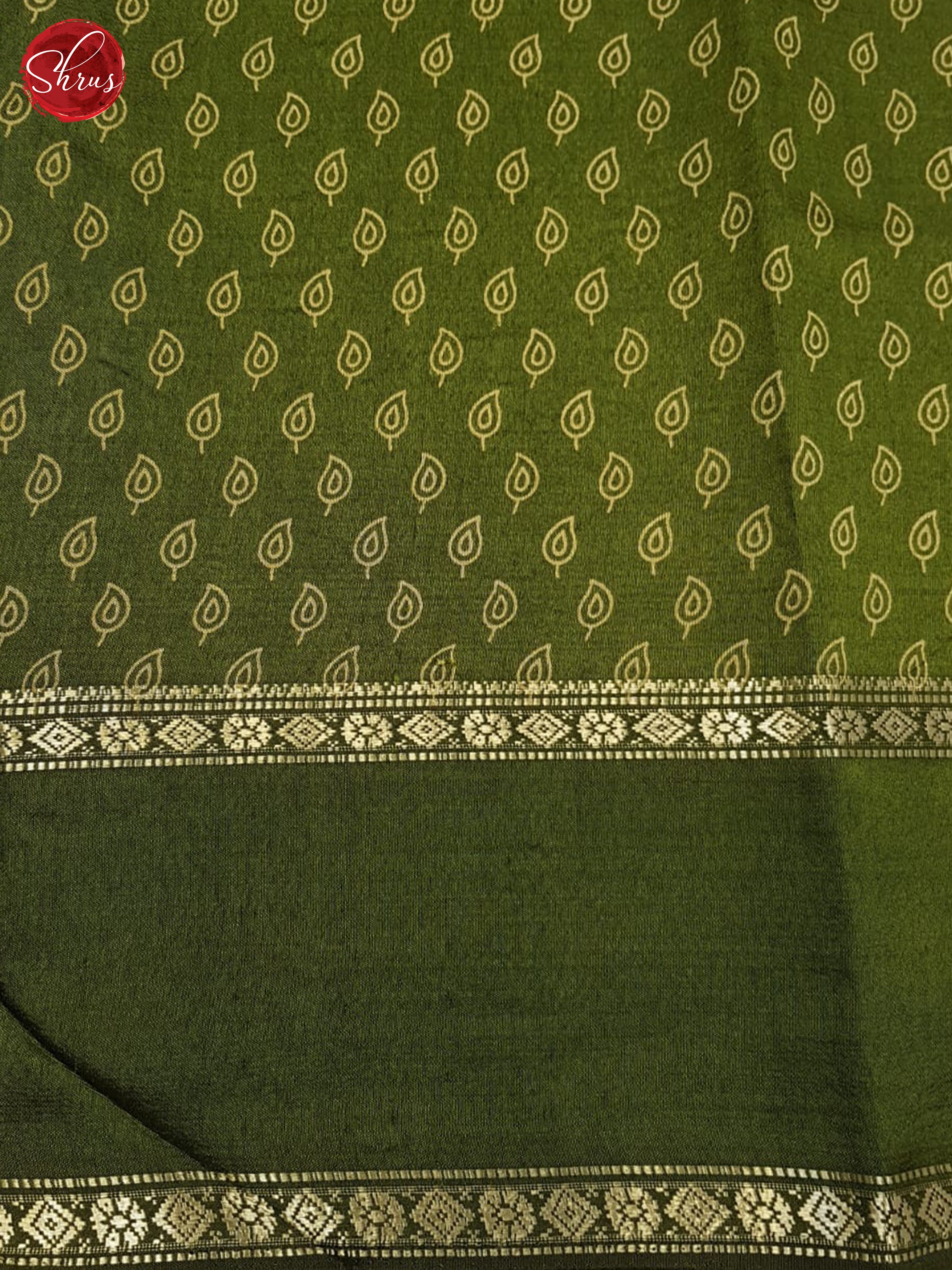 Green(Single tone)-Semi crepe saree - Shop on ShrusEternity.com