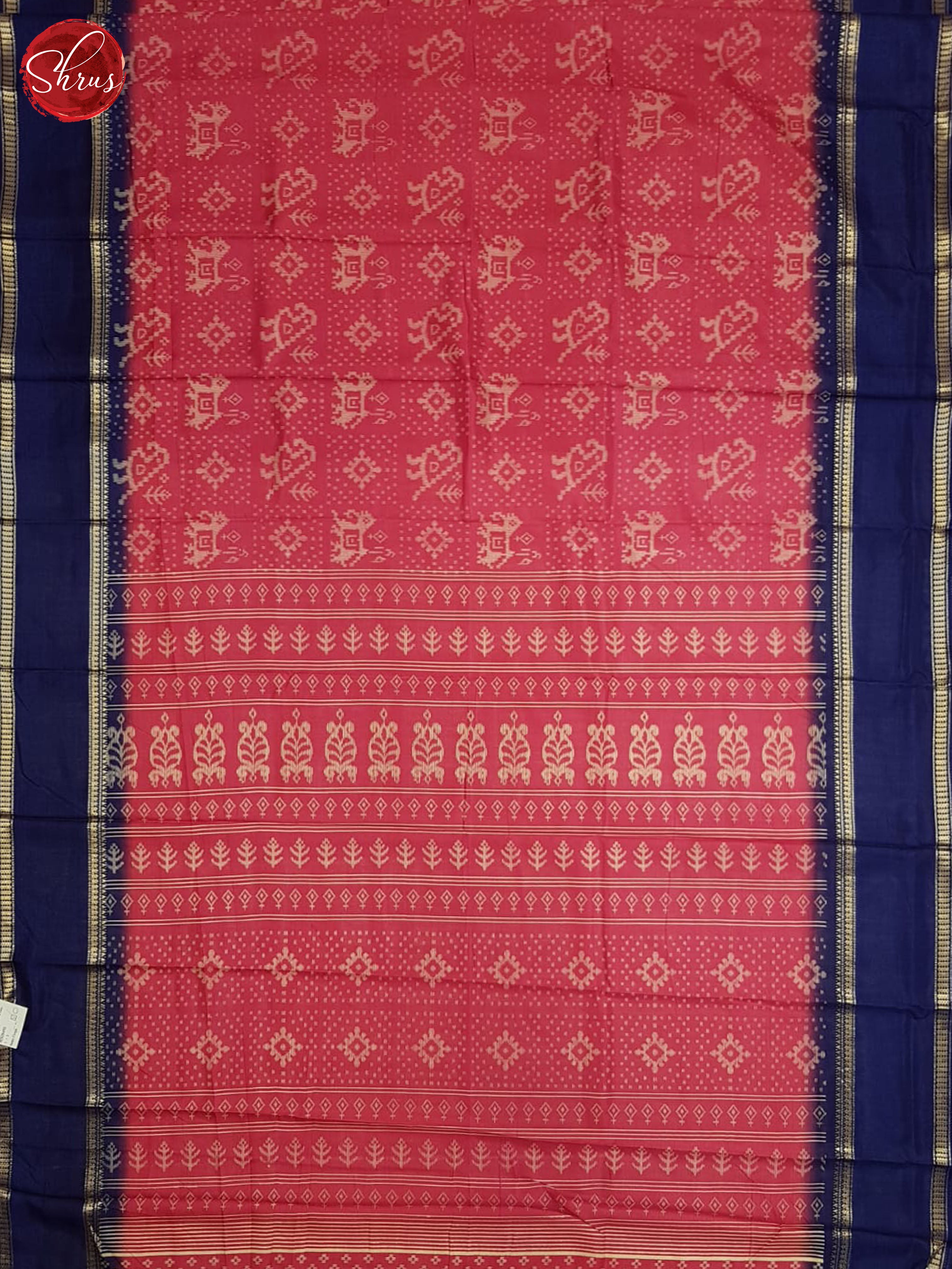 Pink And Blue- Semi Crepe saree - Shop on ShrusEternity.com