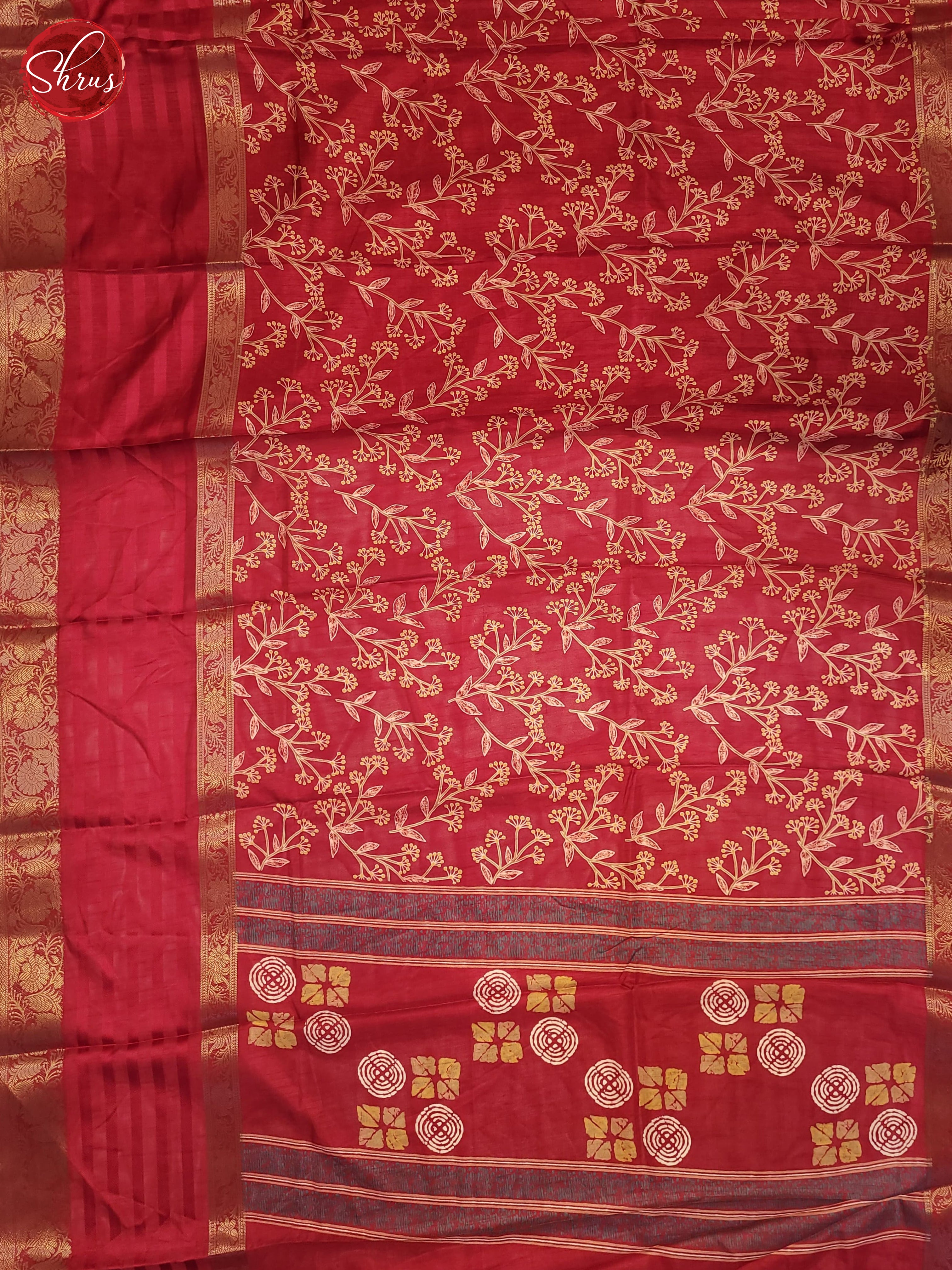 Pinkish red(Single Tone)- Semi Crepe Sarees - Shop on ShrusEternity.com