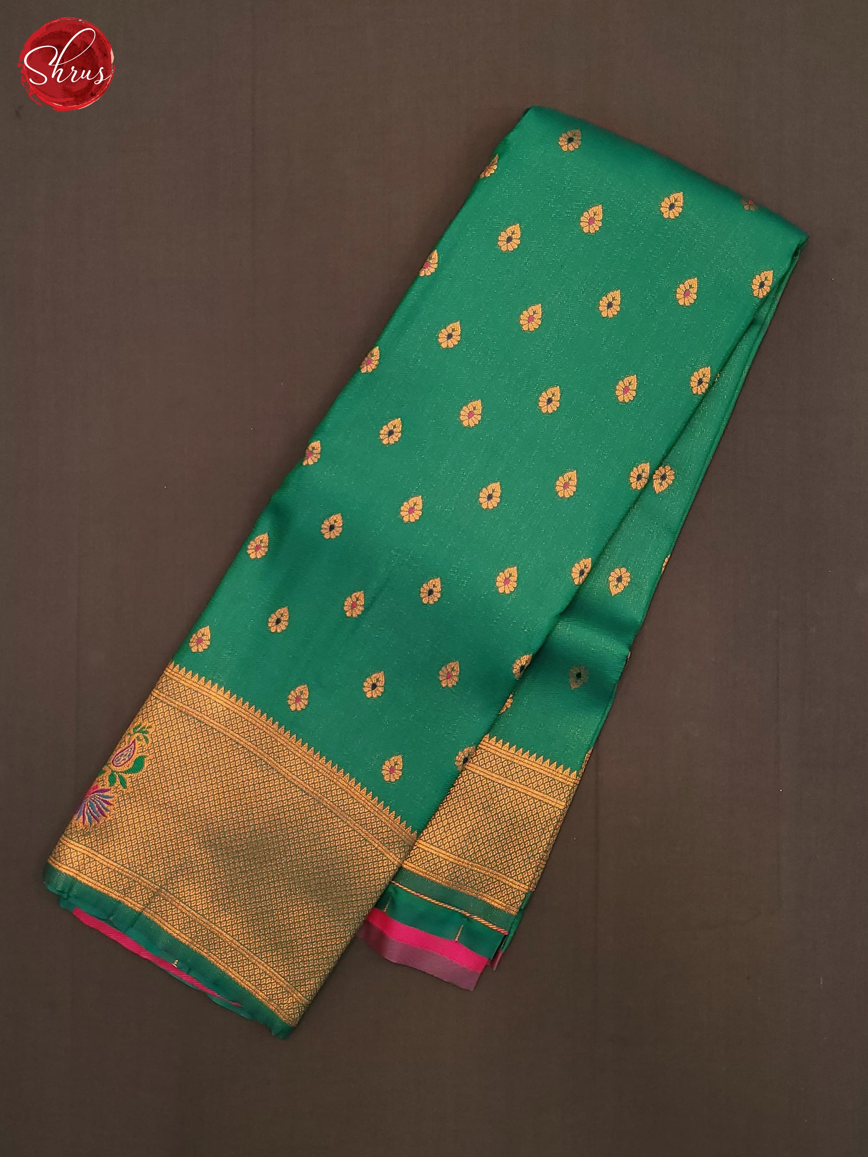 Green & Pink - Semi Paithani Saree - Shop on ShrusEternity.com