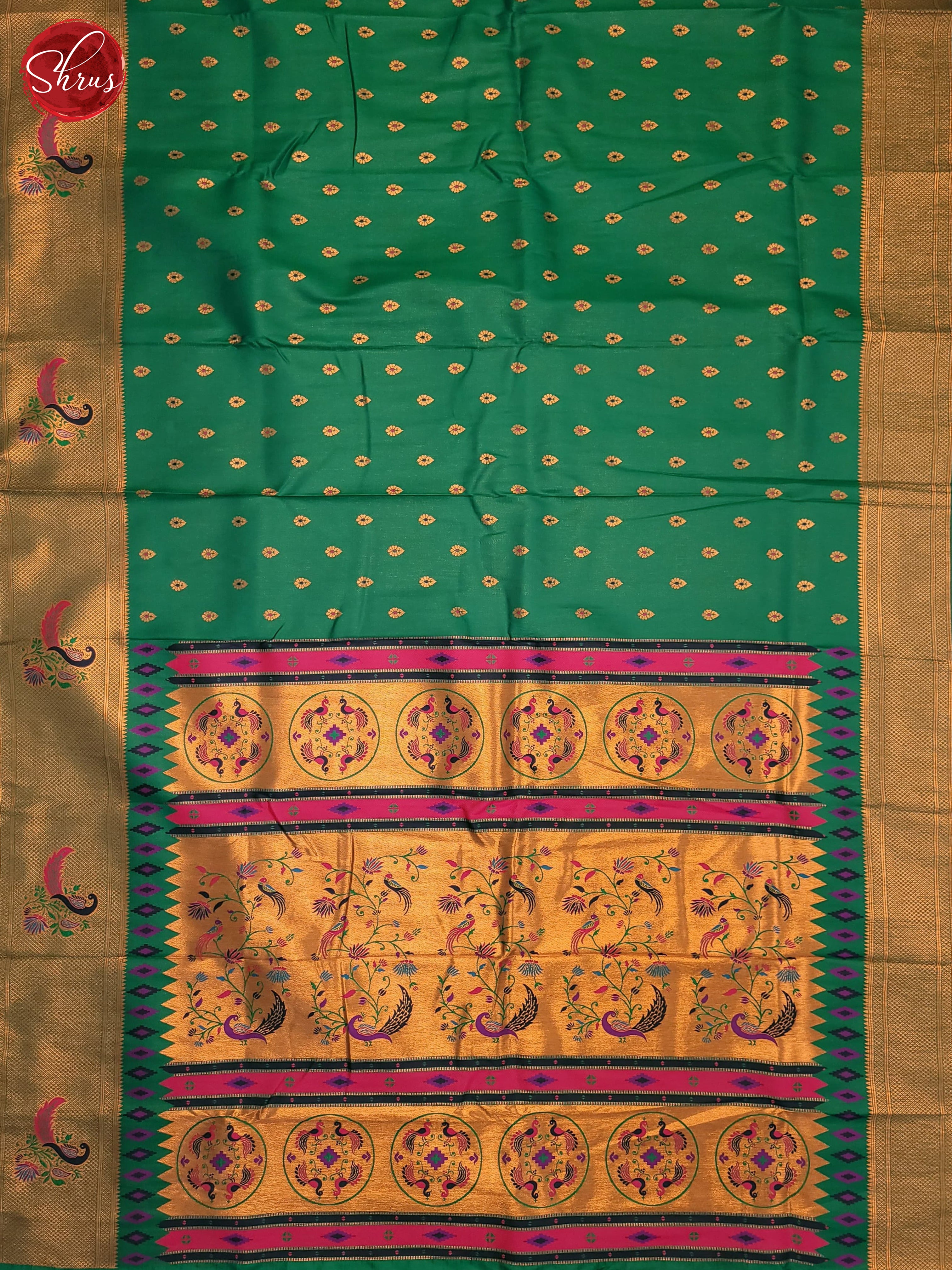 Green & Pink - Semi Paithani Saree - Shop on ShrusEternity.com