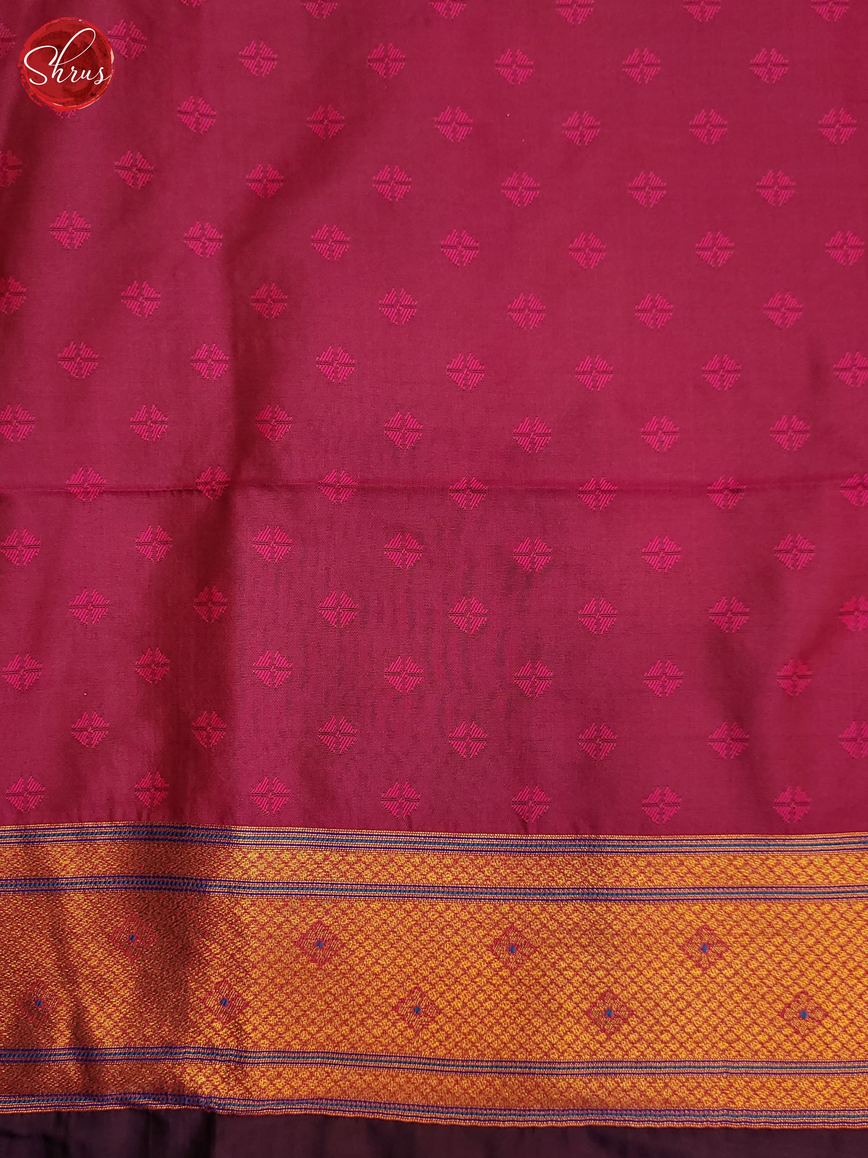Wine & Majenta - Semi Paithani Saree - Shop on ShrusEternity.com
