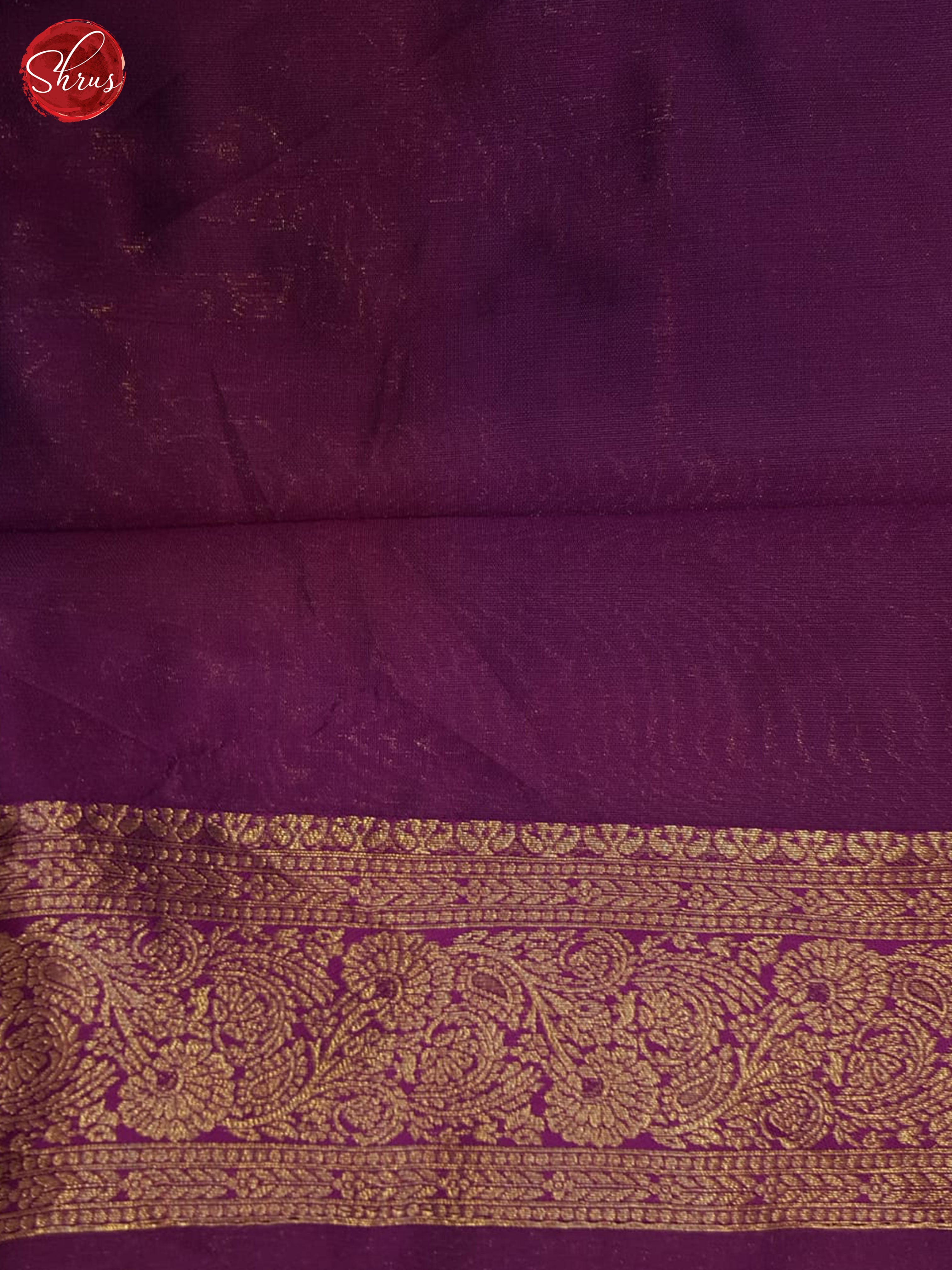 Grey & Purple - Semi Softsilk Saree - Shop on ShrusEternity.com